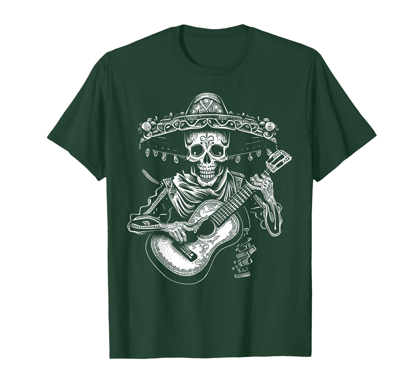Dia de los Muertos Skeleton Mariachi Guitar Day Of The Dead T-Shirt