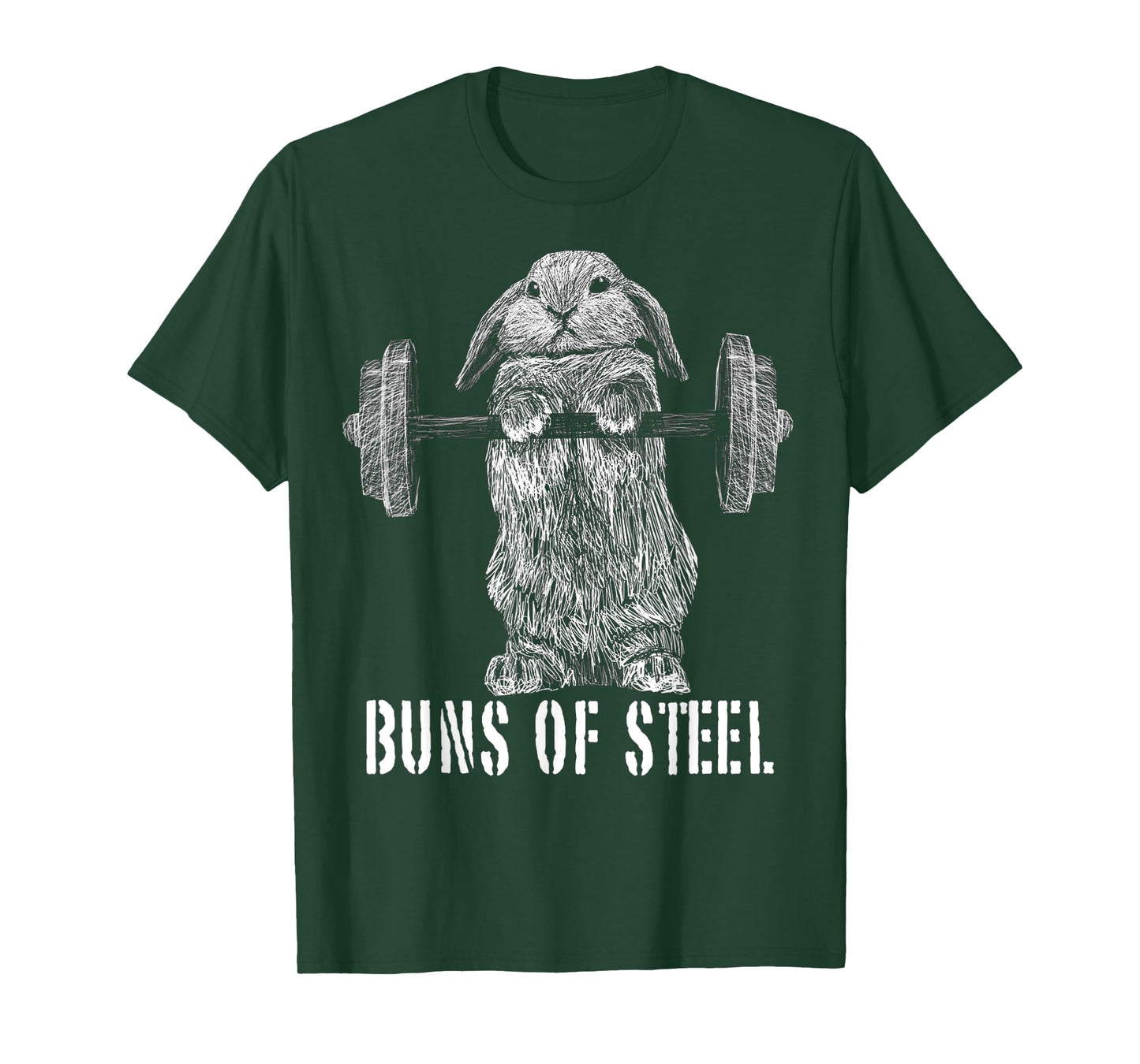 Funny Workout Buns Of Steel Bunny Rabbit Gym Squat Gift T-Shirt
