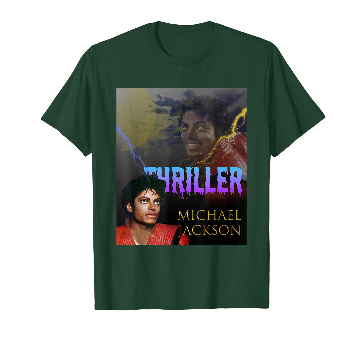 The King of POP MJ-067 Thriller Unisex-Child T-Shirt, Black, Small, Short Sleeve, Classic Fit, Polyester 100%