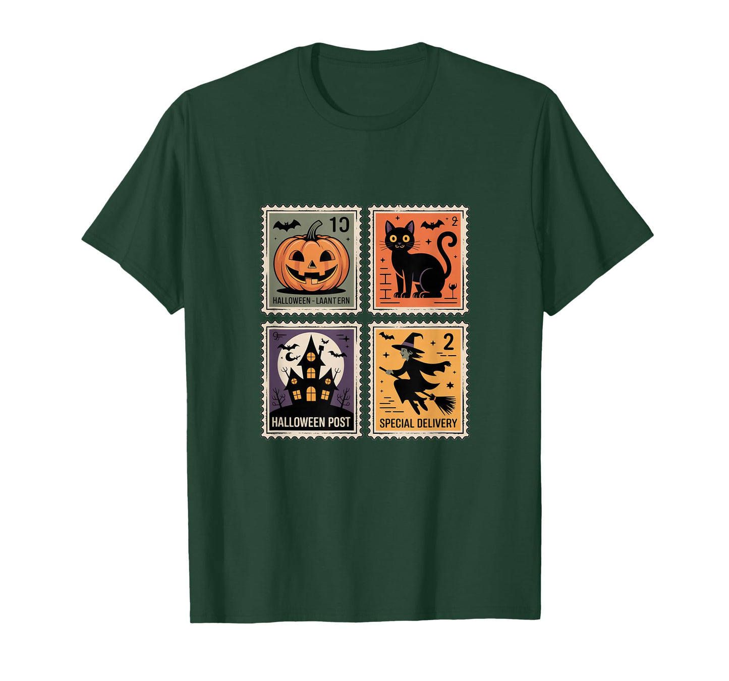 Vintage Halloween Postage Stamp Retro Spooky Stamp Collector T-Shirt