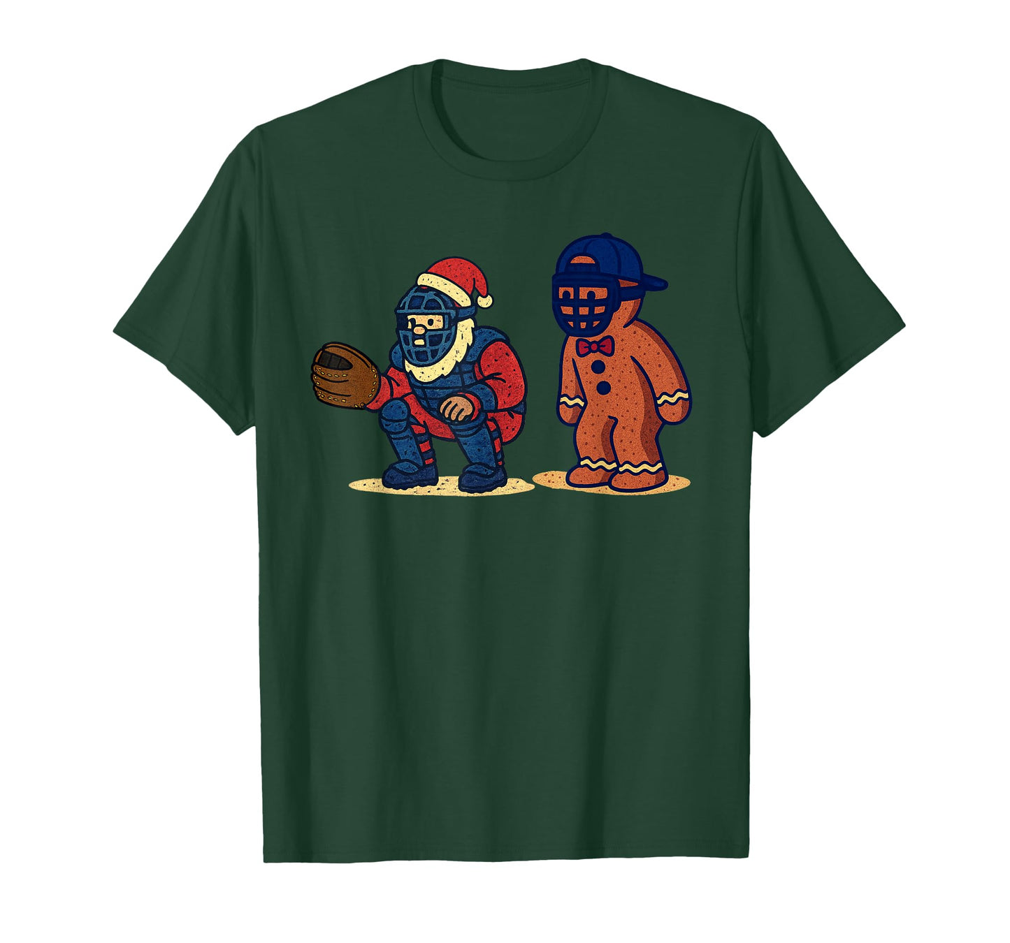 Santa Claus Playing Baseball Xmas Holiday Funny Christmas T-Shirt