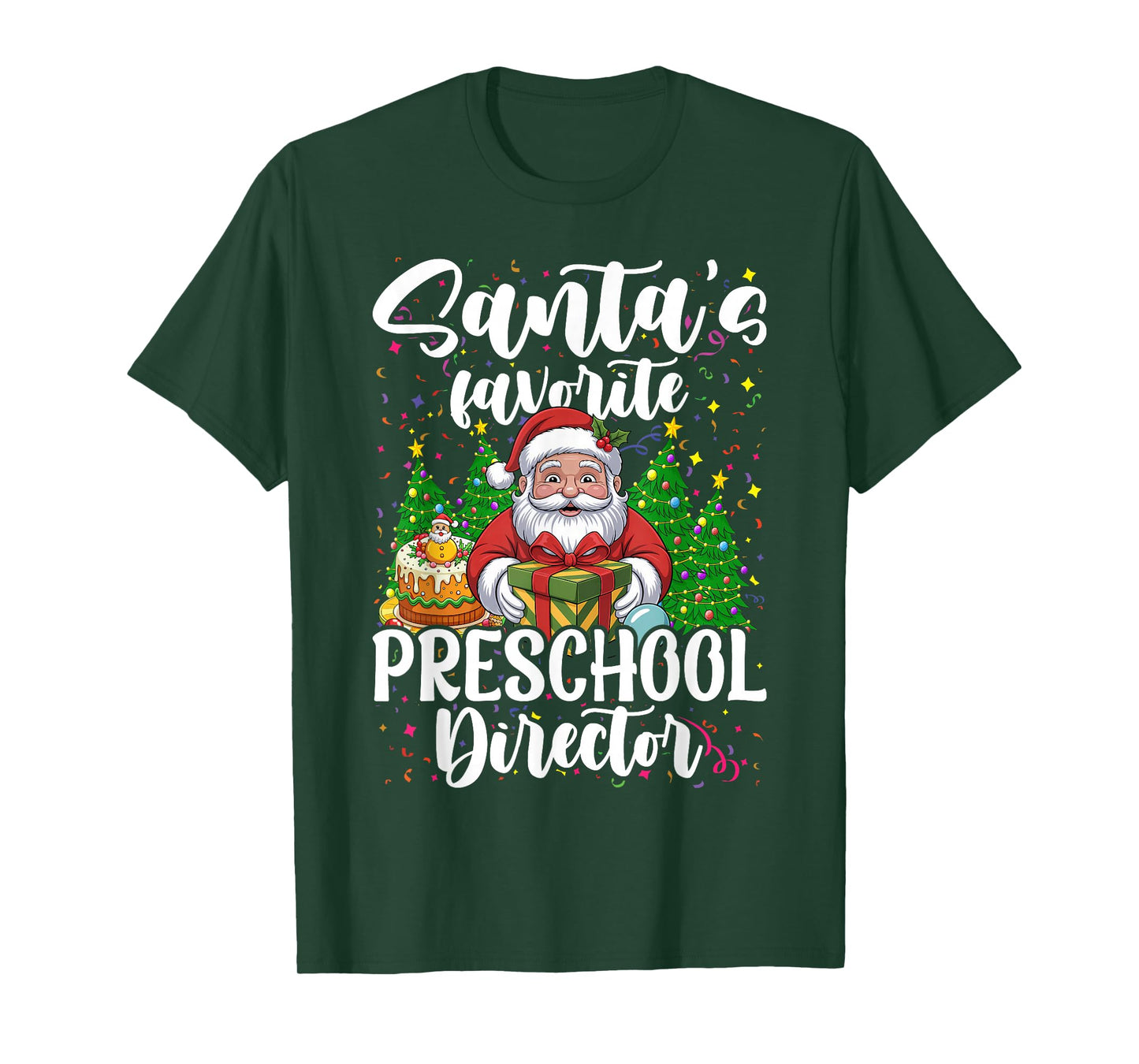Xmas Santa's Favorite Preschool Director Christmas T-Shirt