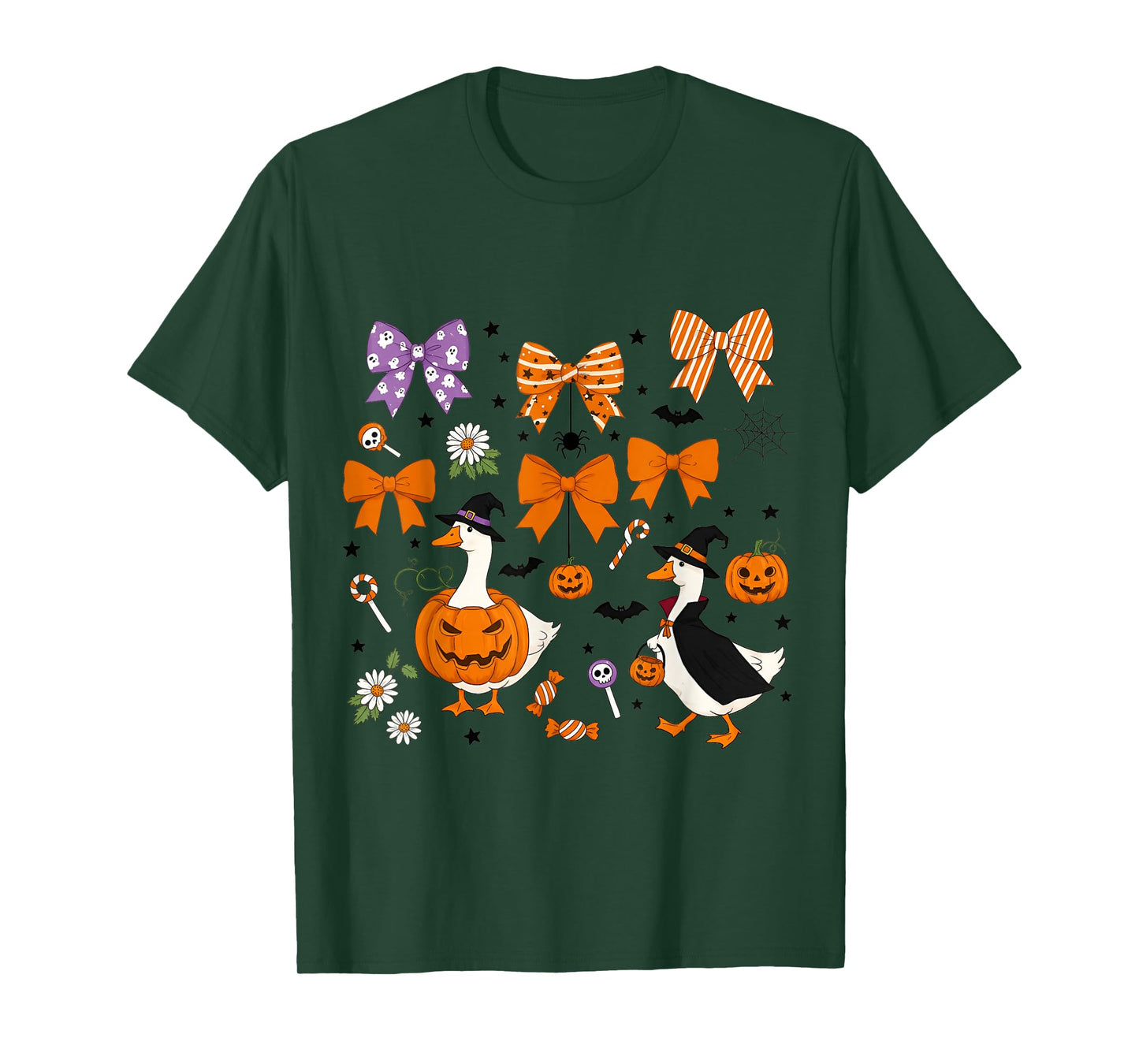 Boo Goose Ghost Pumpkin Goose Halloween Witch Goose Costume T-Shirt