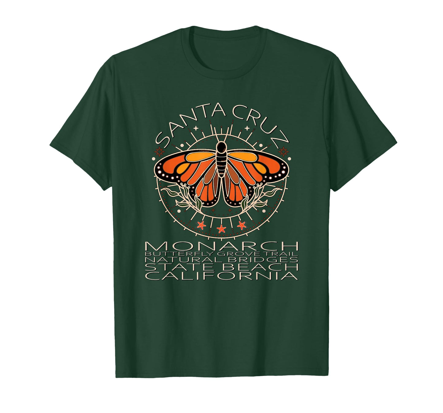Natural Bridges State Beach Monarch Butterfly Trail Souvenir T-Shirt