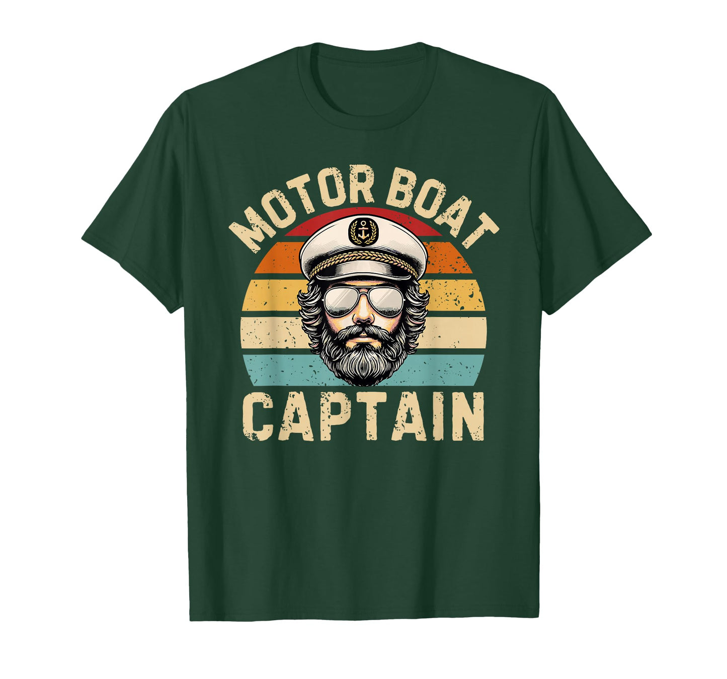 Funny Retro Motor Boat Captain T-Shirt