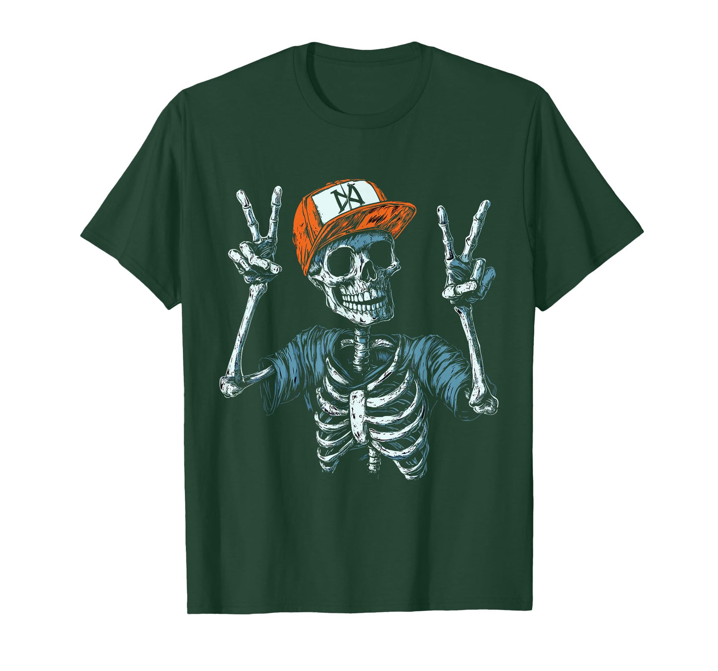Skeleton Hand Peace Sign Bone T-Shirt