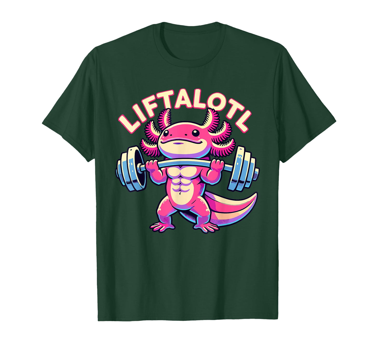 Fitness, Weight Lifting Training, Workout, Axolotl LIFTALOTL T-Shirt