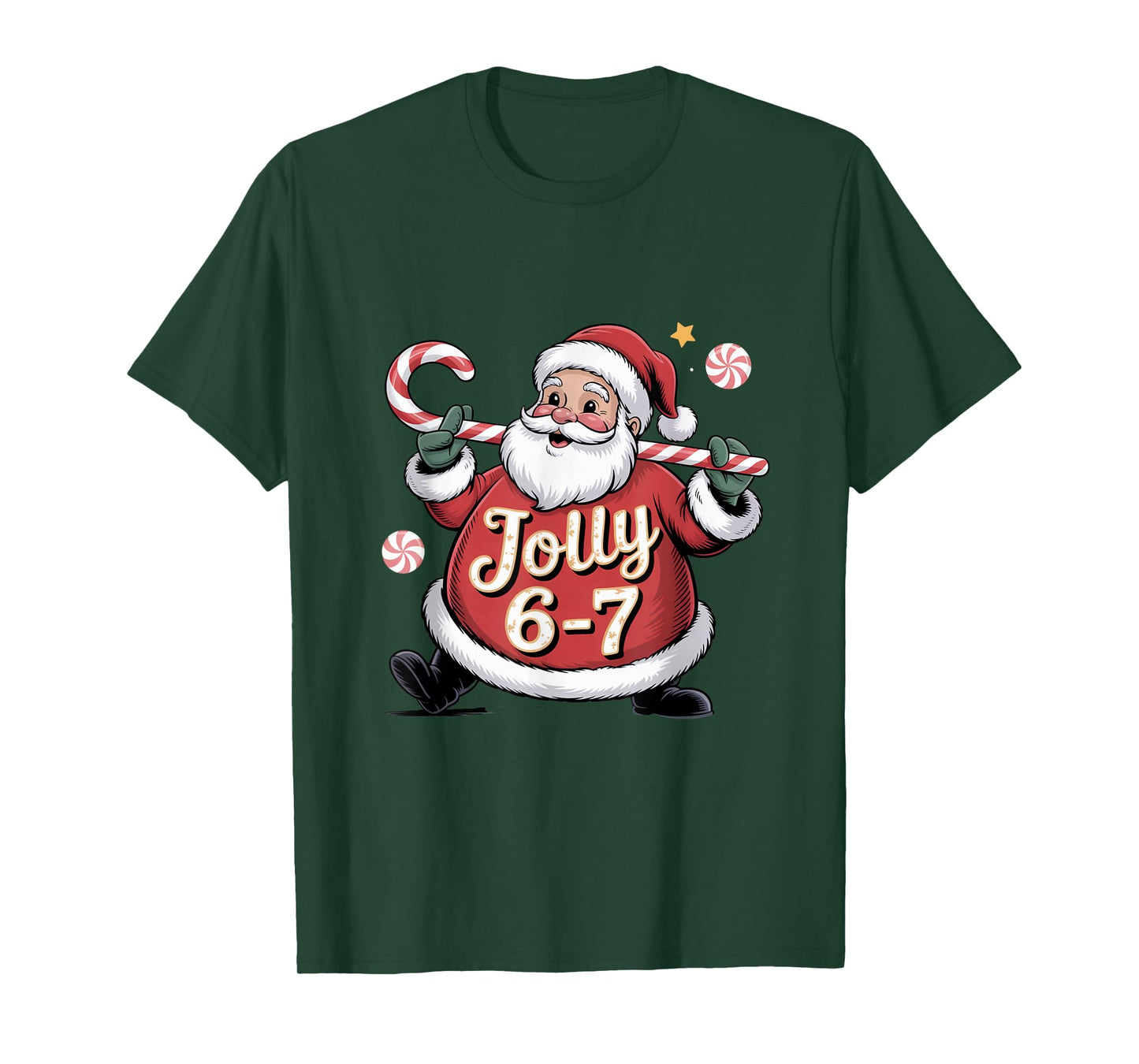 Santa 6 7 Six Seven Meme Christmas Women Men Kids T-Shirt