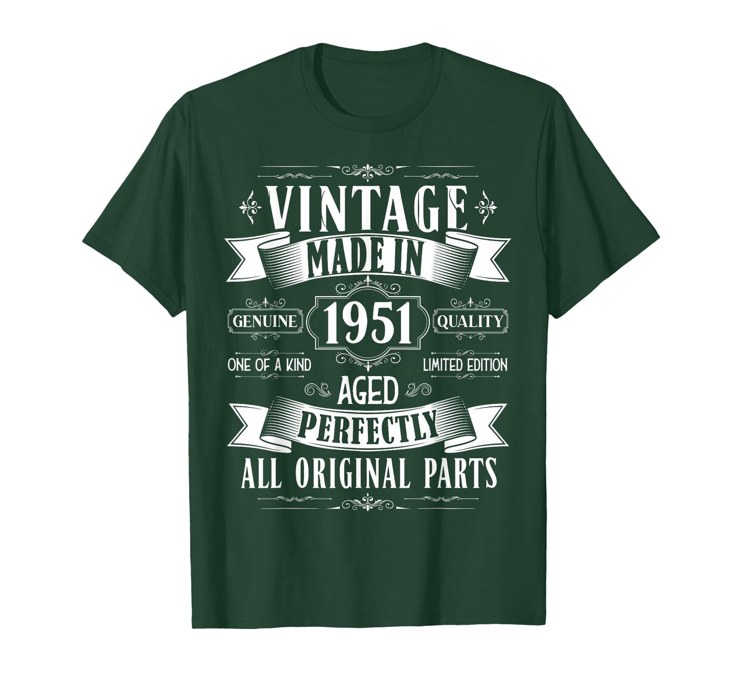 Vintage 74th Birthday Men Born 1951 74 Years Old Bday Men T-Shirt