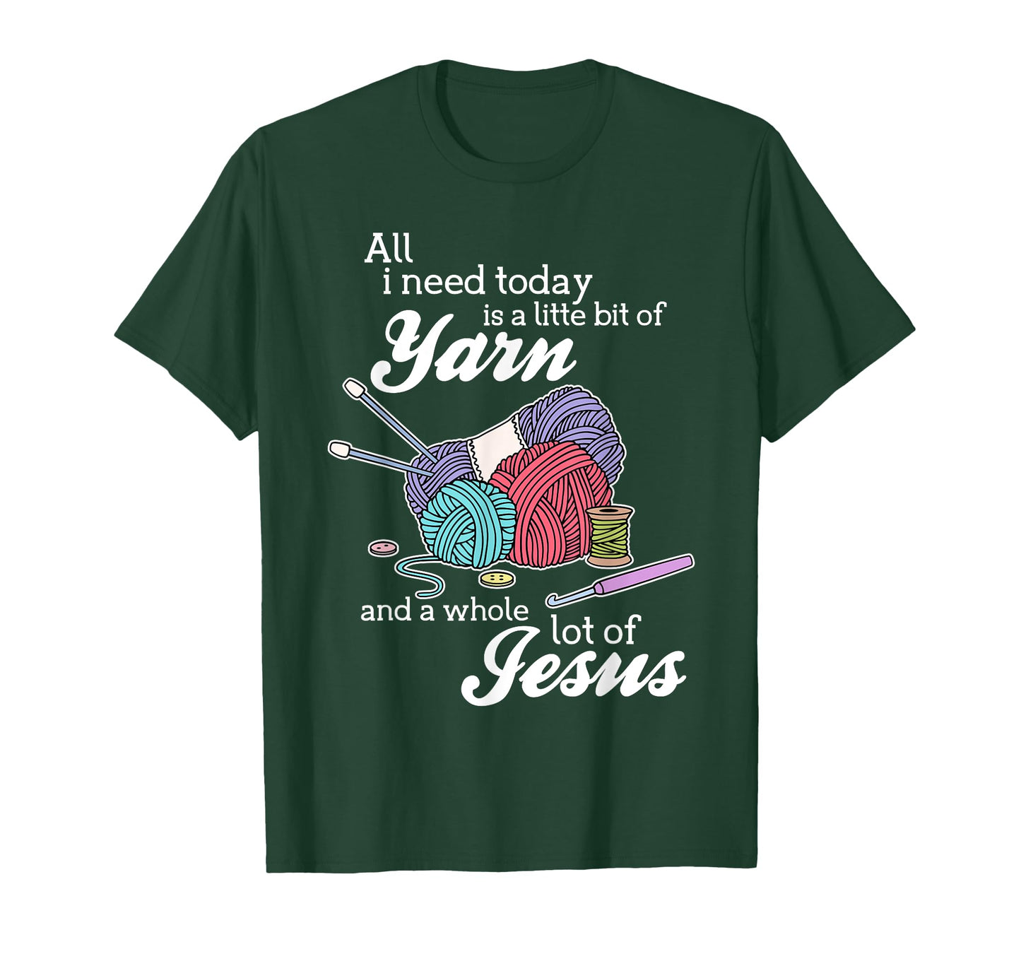 Jesus And Yarn Crocheting Knitting Shirts Gifts For Women T-Shirt