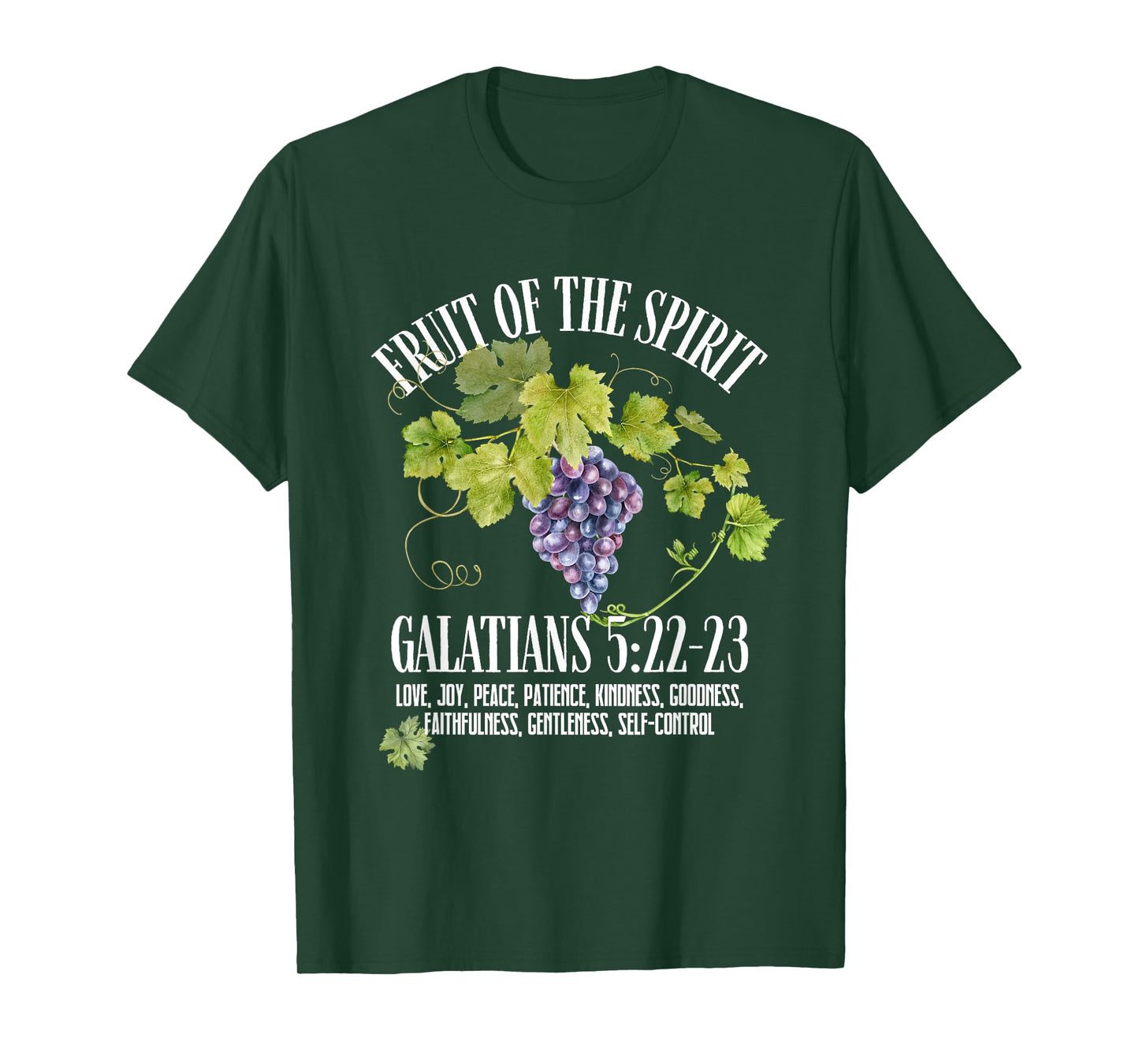Vintage Grapes Retro Fruit Of The Spirit Bible Christian T-Shirt
