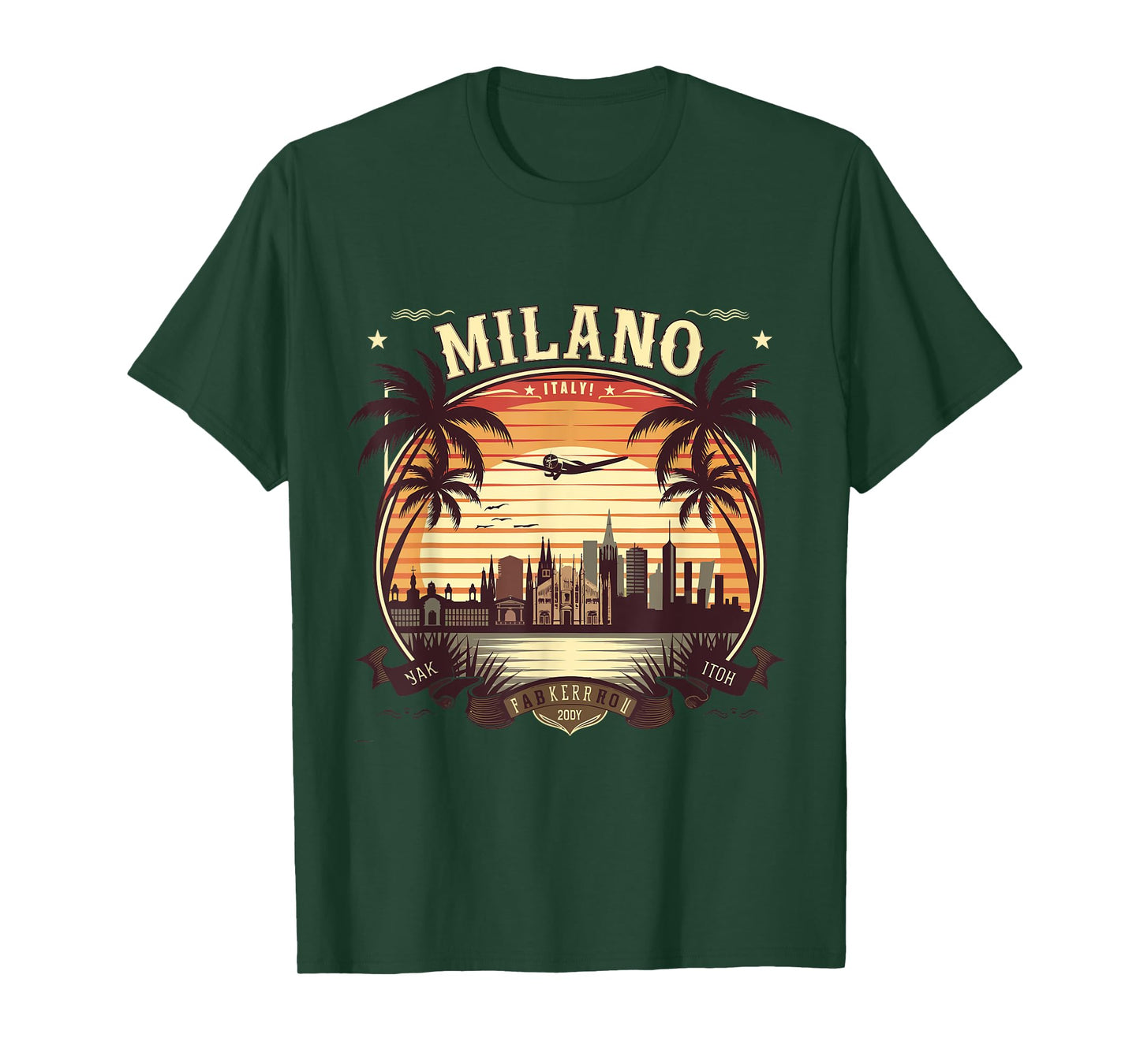 Milano Italia Skyline Vintage Italy Souvenir Aesthetic T-Shirt