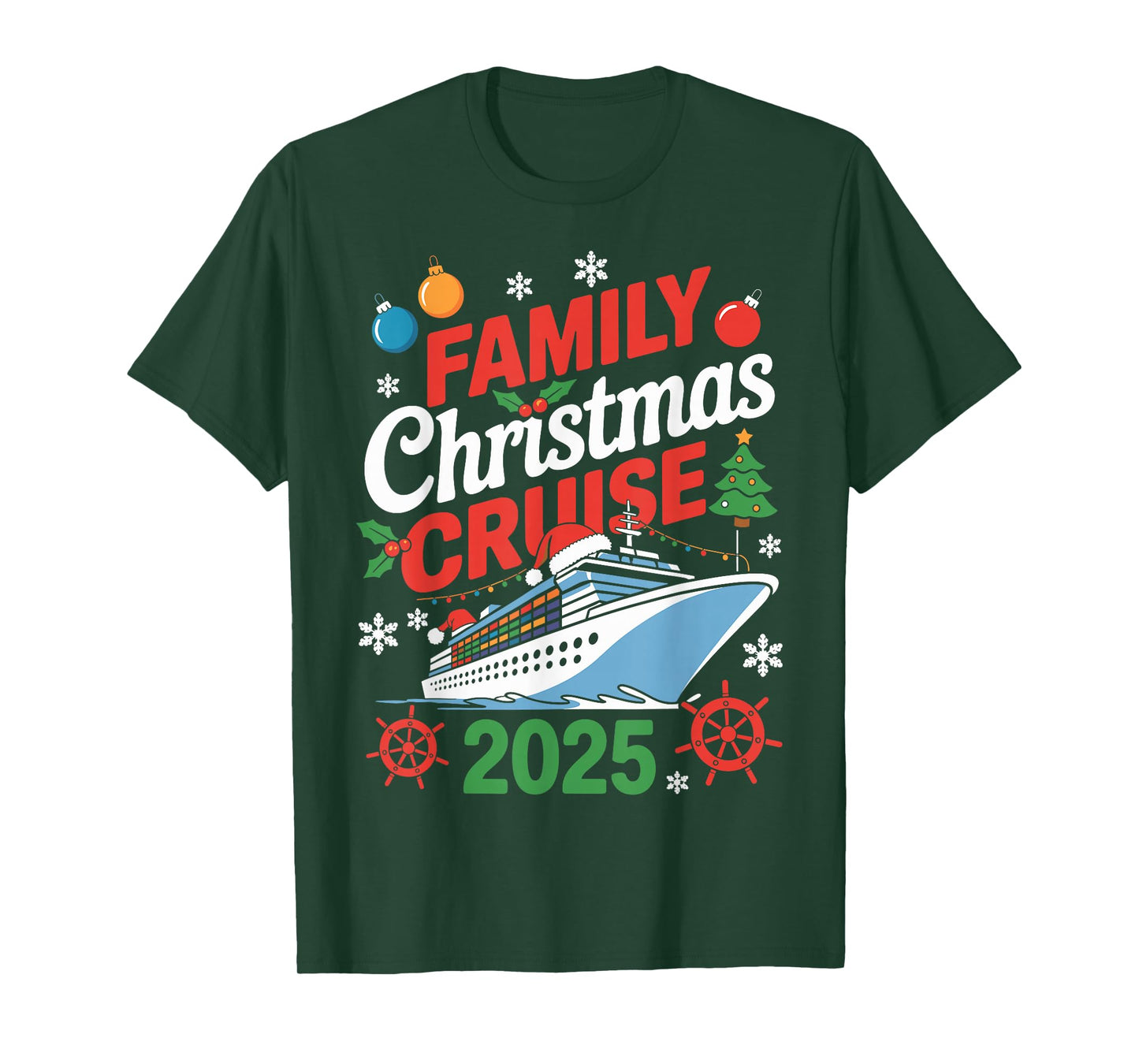 Family Christmas Cruise 2025 Holiday Vacations for Men Women T-Shirt