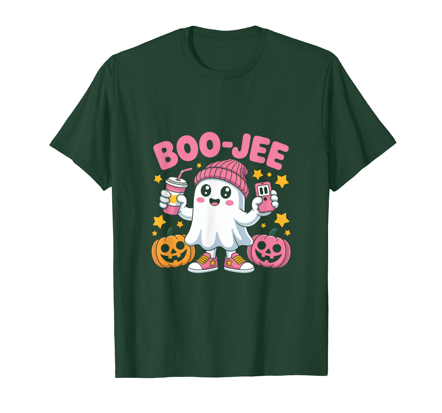 Boojee Cute Ghost Pumpkin Girl Halloween Humor T-Shirt