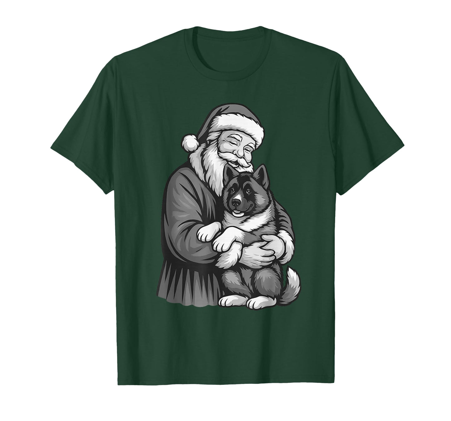 American Akita Santa Claus Christmas Dog Lover T-Shirt