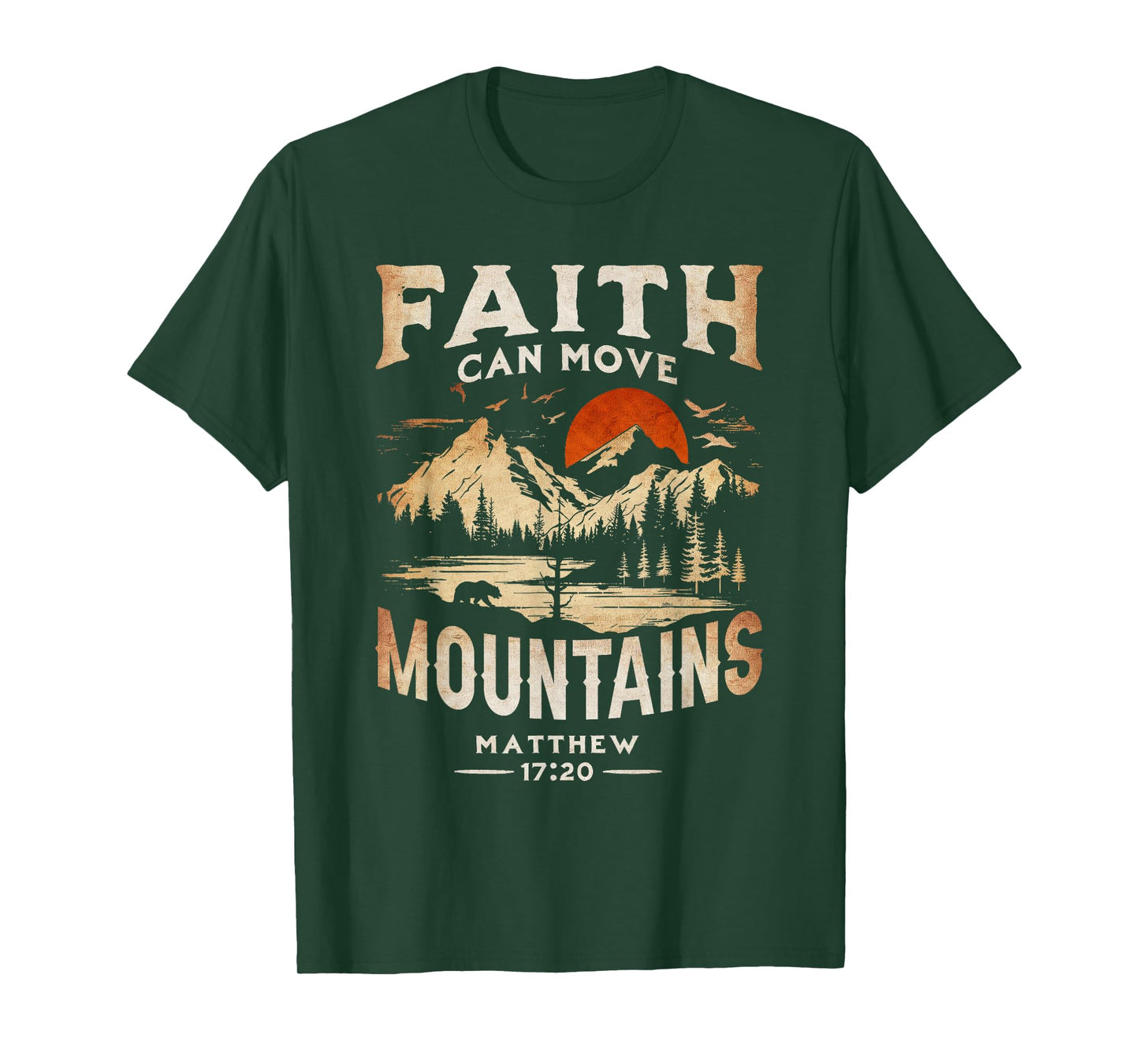 Faith Can Move Mountains Classic Art Western Matthew 17:20 T-Shirt