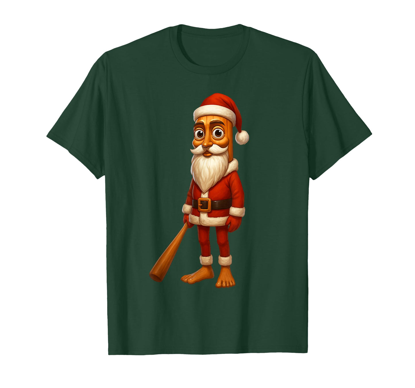 Hilarious Christmas Costume Tung Sahur Santa Brainrot Meme T-Shirt