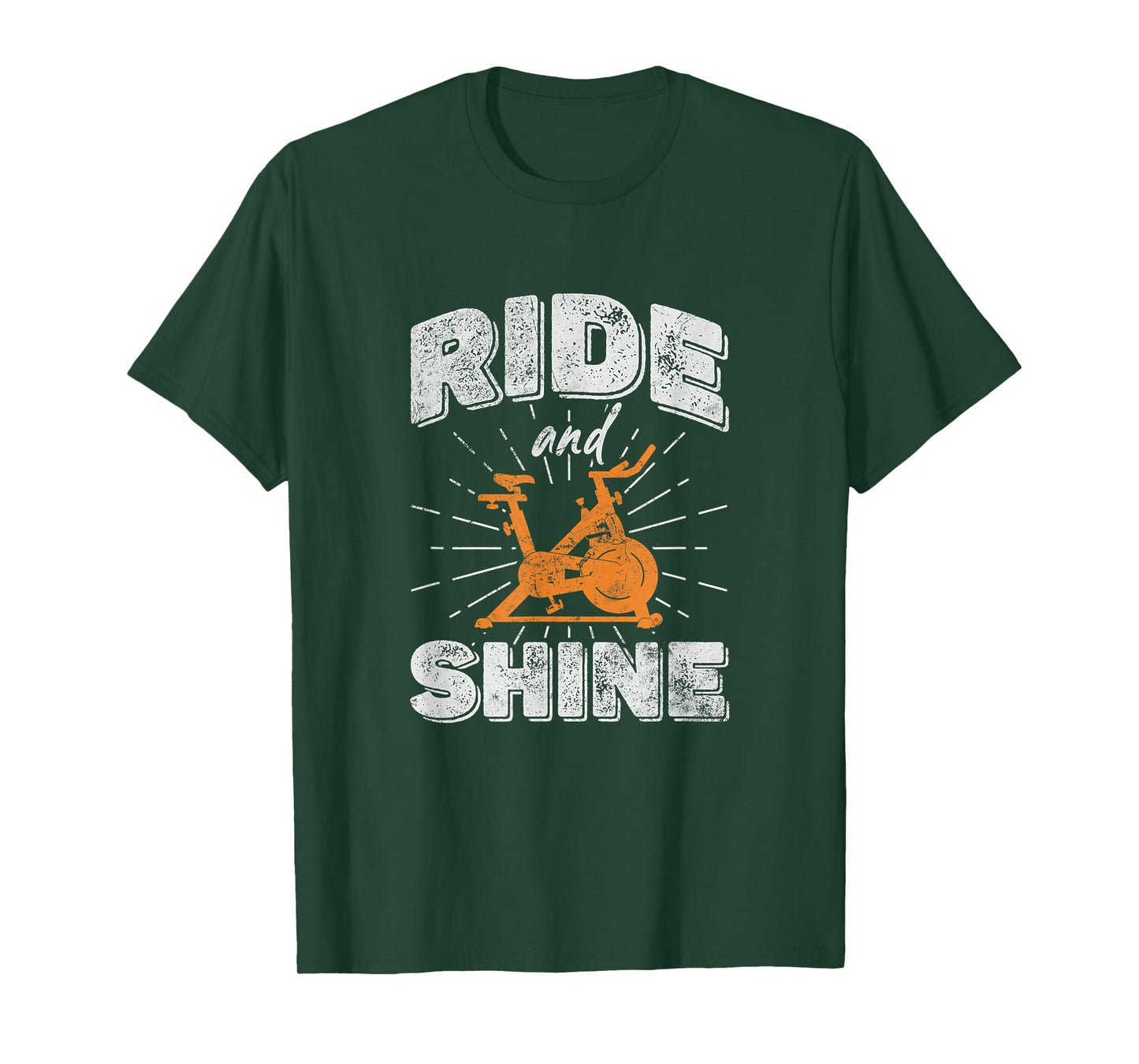 Ride And Shine Spin Class Spin Bike Spinning Cycling Grunge T-Shirt