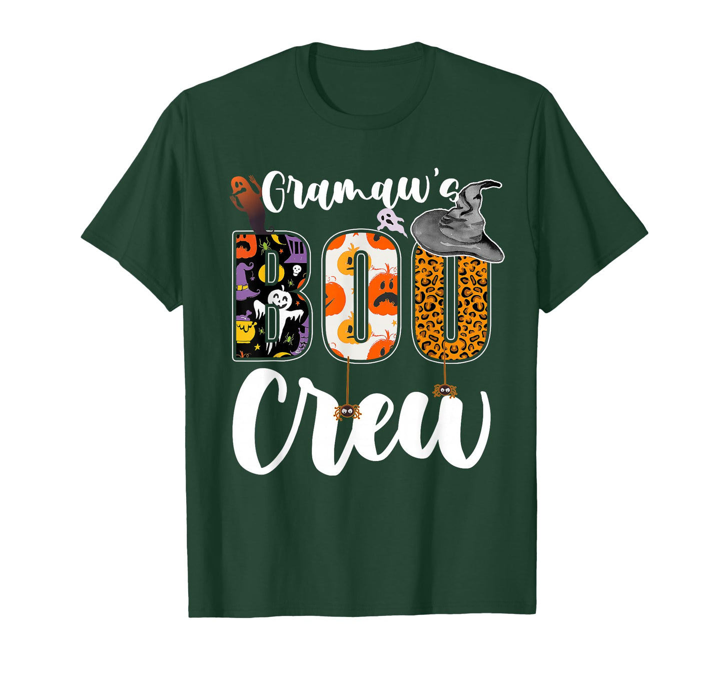 Gramaw's Boo Crew Halloween Grandma Grandkids Matching T-Shirt