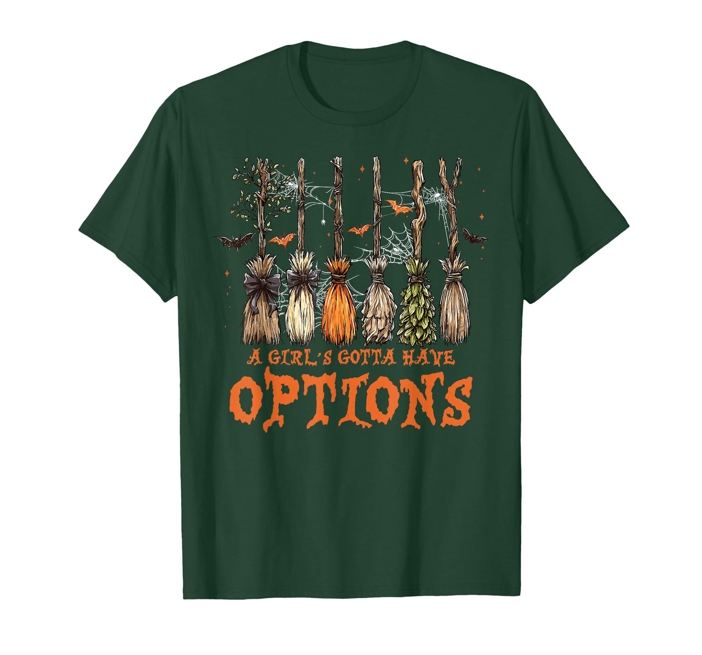 Retro A Girl’s Gotta Have Options Spooky Witches Halloween T-Shirt