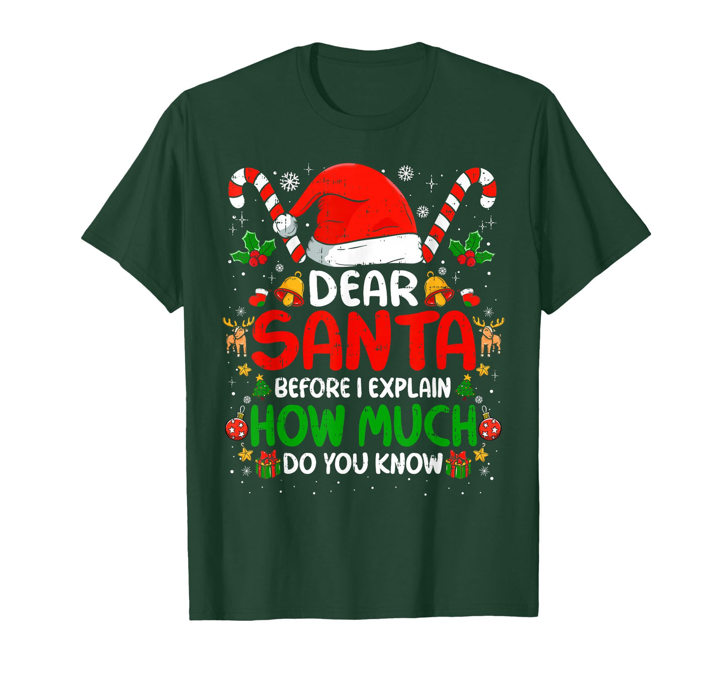 Dear Santa I Can Explain Funny Christmas Shirts Kids Adults T-Shirt