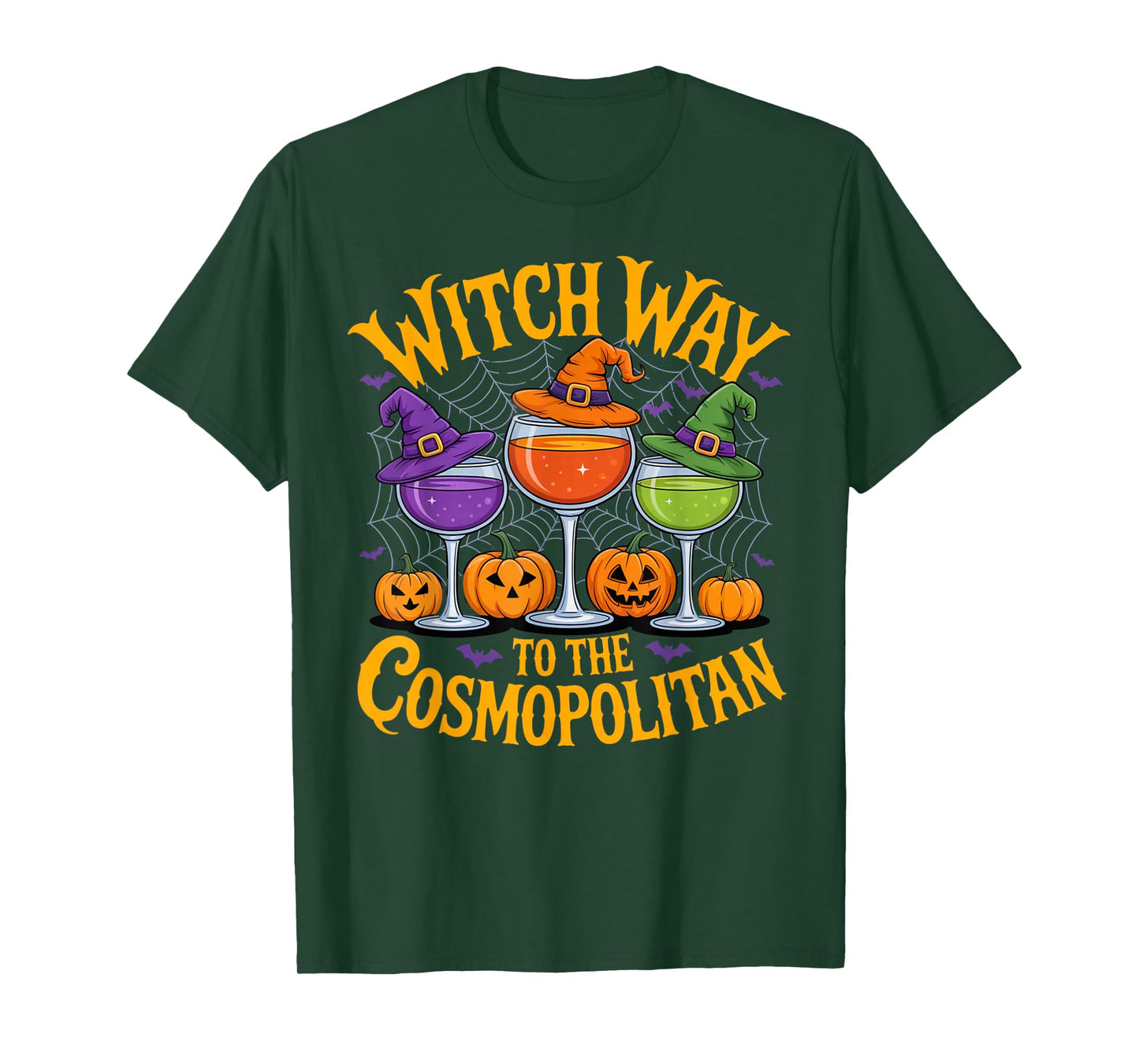 Witch Way to The Cosmopolitan Funny Halloween Drinking T-Shirt