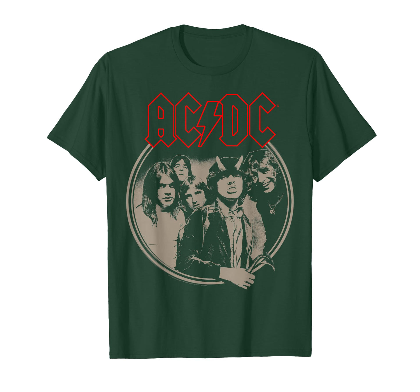 AC/DC - Framed T-Shirt - Unisex-Adults & Kids - Black - Small - Short Sleeve - Classic Fit - Rock Music Fans