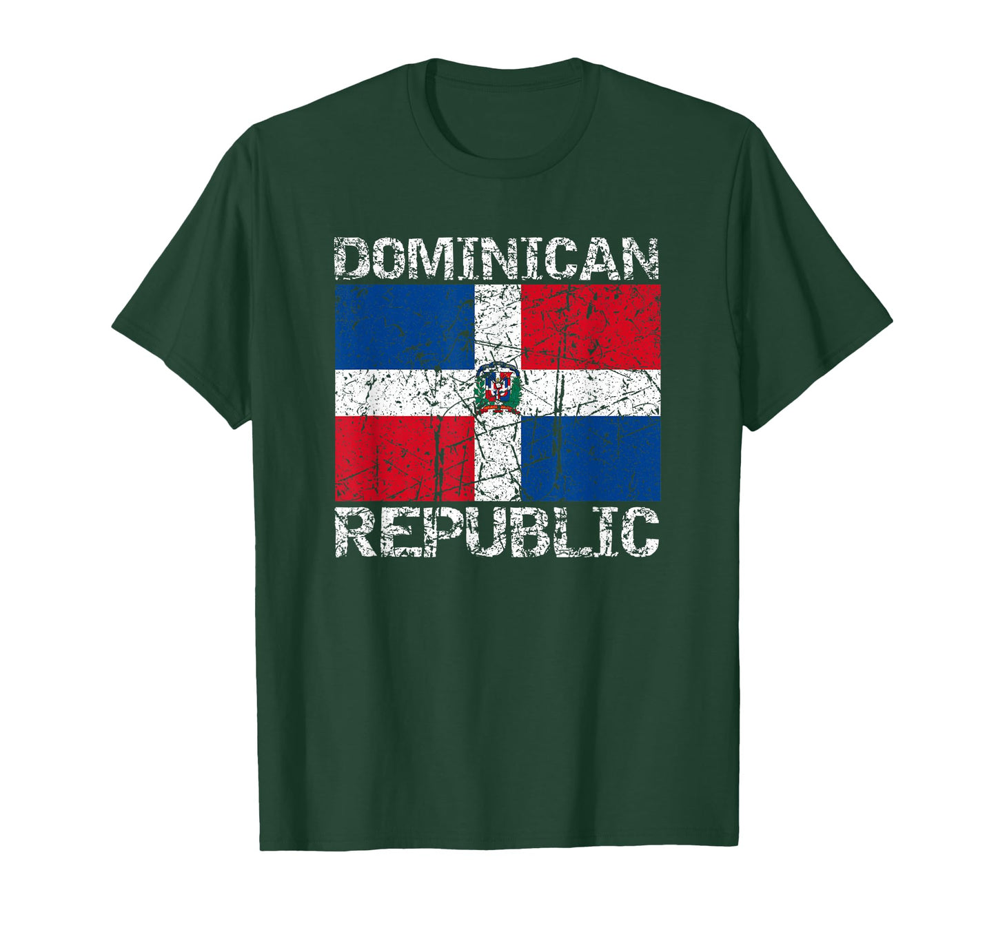 Dominican Republic Flag Distressed Dominican Men Women Kids T-Shirt