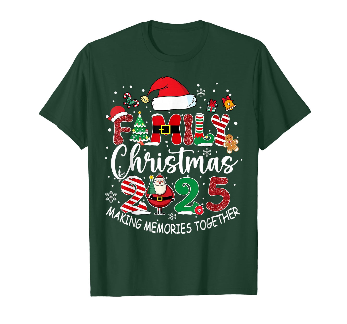 Family Christmas 2025 Matching Outfit Xmas Squad Santa T-Shirt
