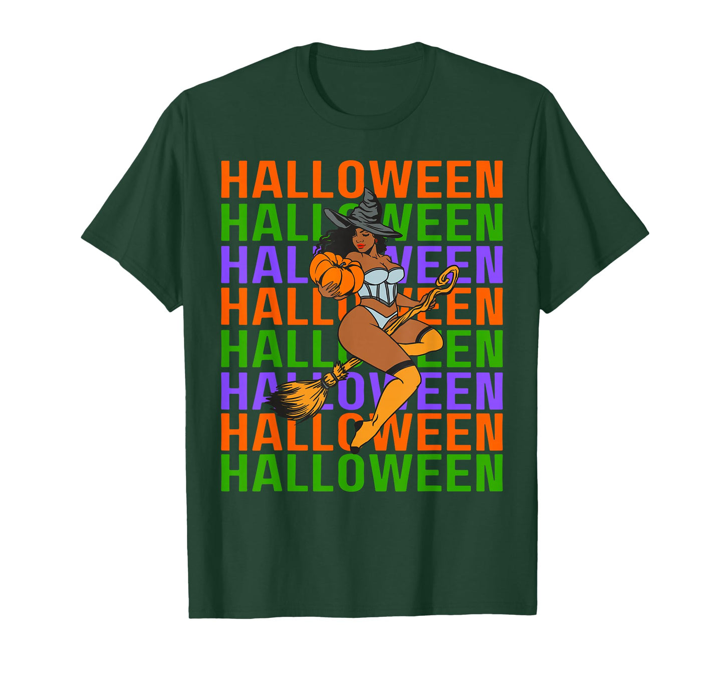 Funny Melanin Halloween Black Girl Magic Scary Blood Costume T-Shirt