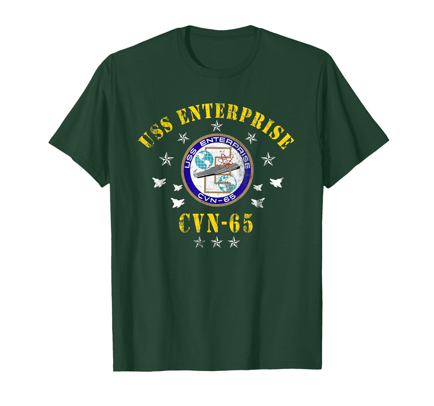 USS Enterprise CVN-65 Aircraft Carrier Veterans Day Vintage T-Shirt