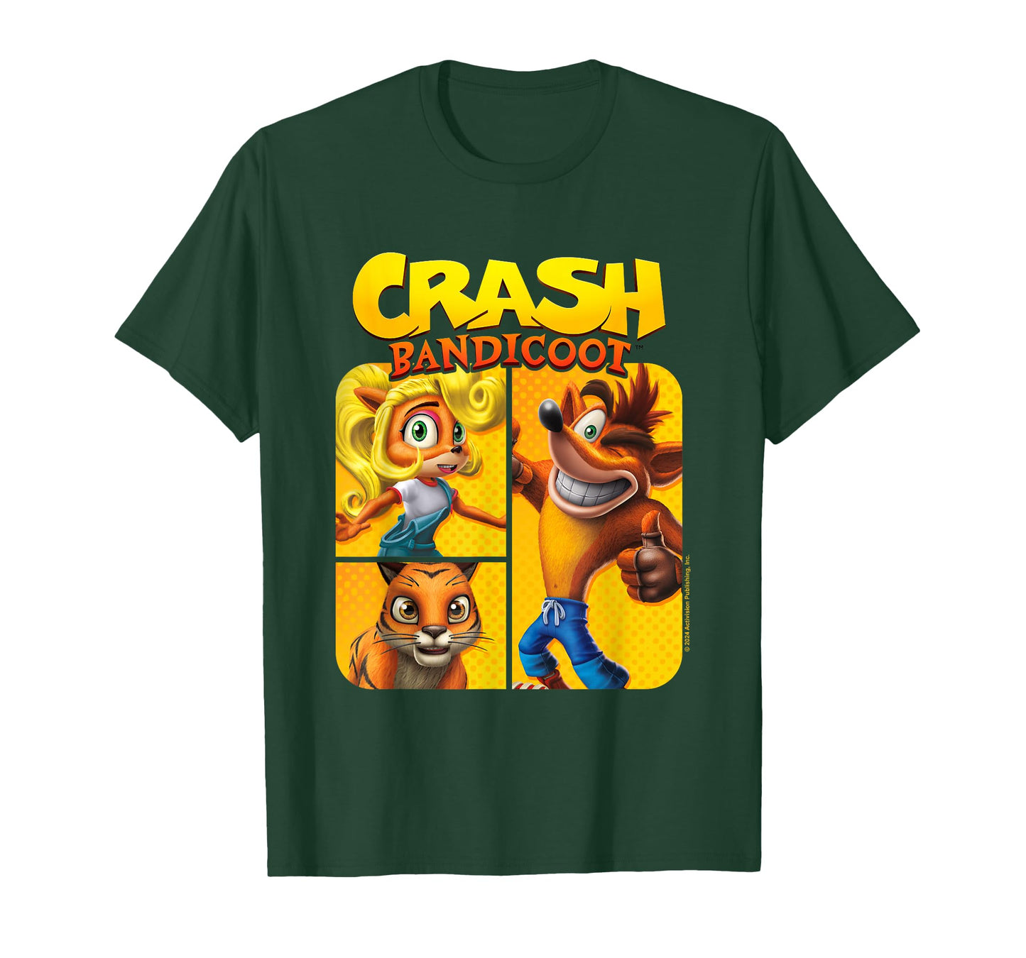 Crash Bandicoot & Friends Vintage Character Panels T-Shirt