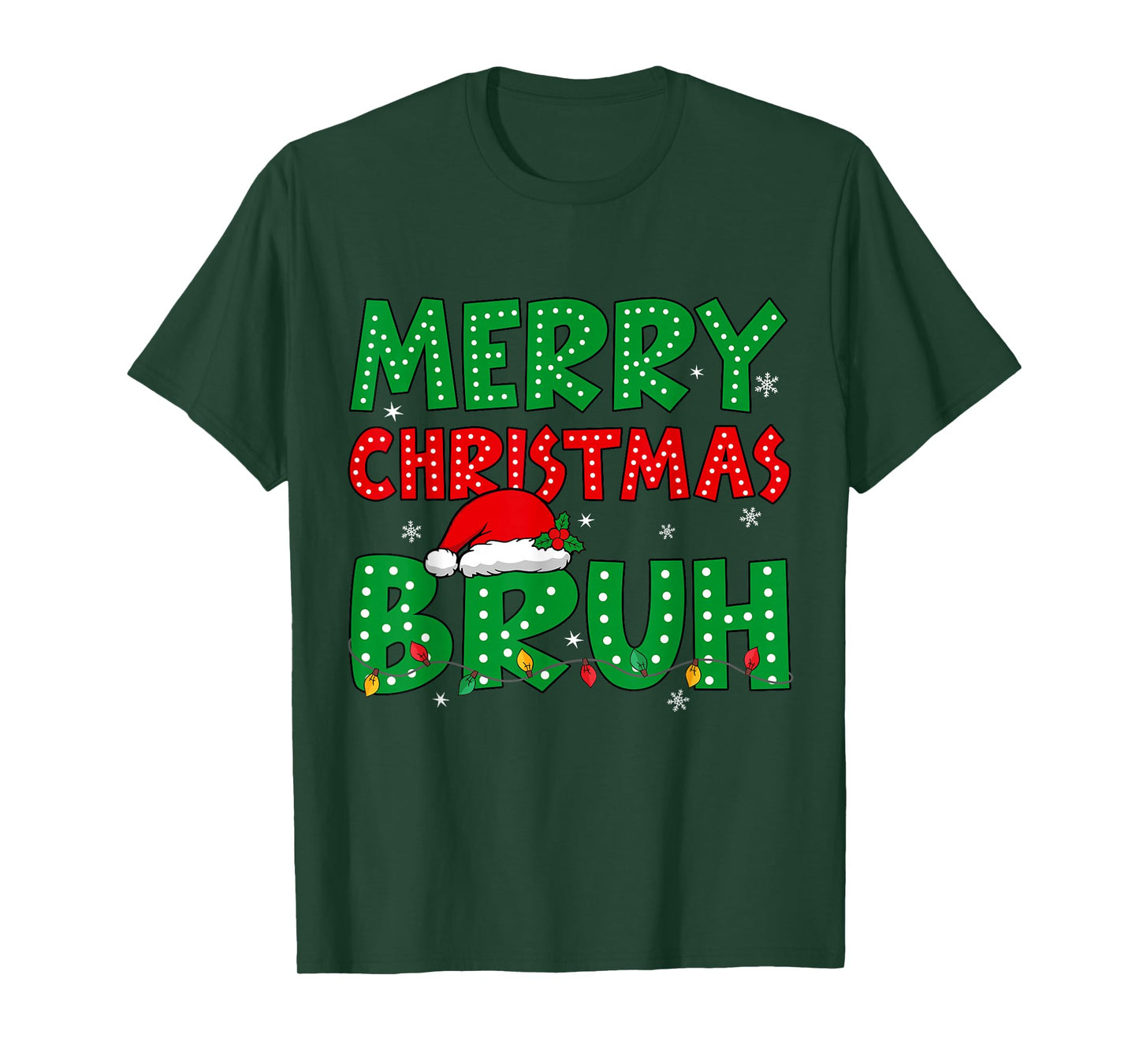Bruh Meme Funny Saying Bro Greeting Teens Boys Men Christmas T-Shirt