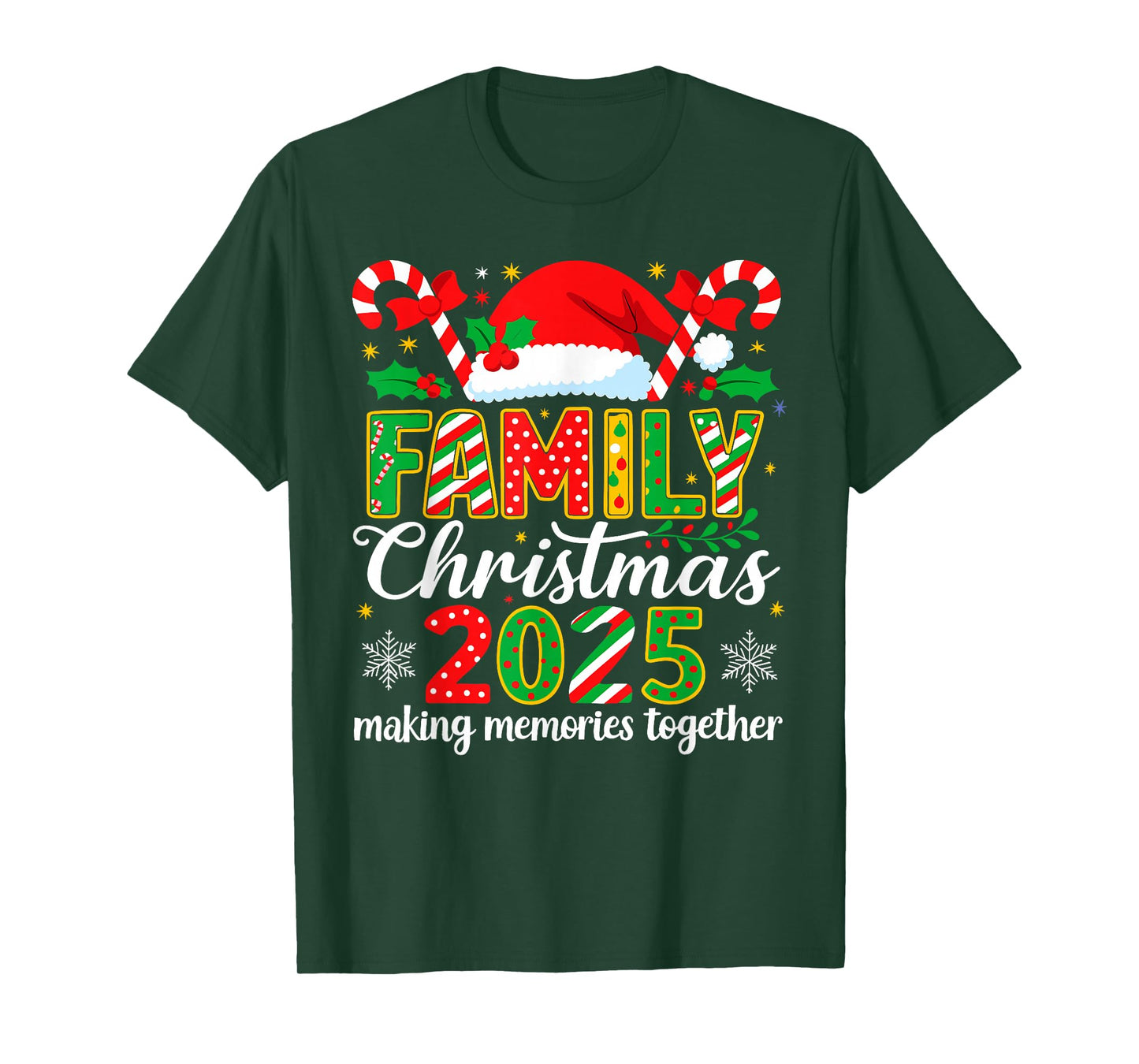 Family Christmas 2025 Matching Outfit Xmas Squad Santa T-Shirt