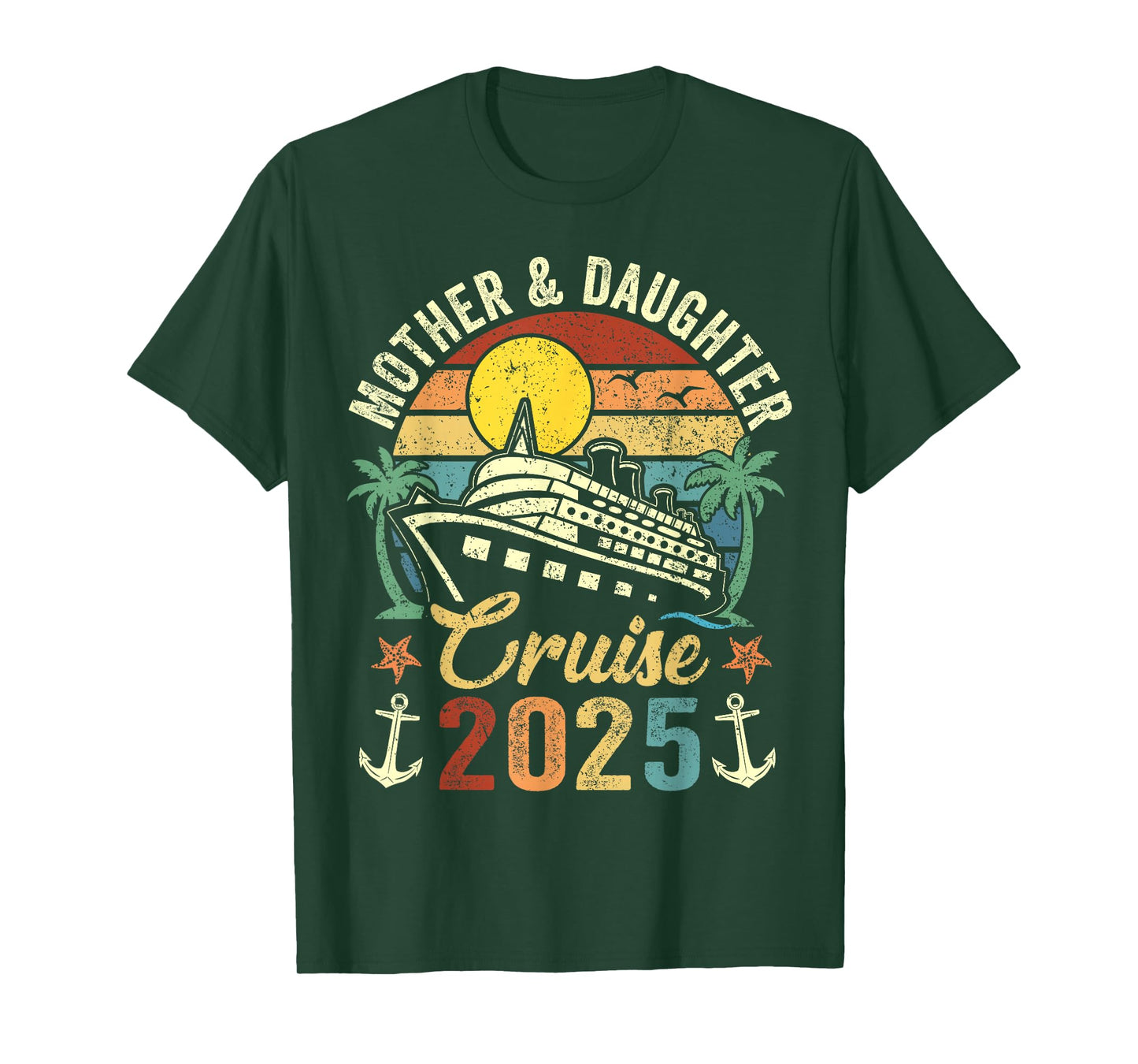 Mother And Daughter Cruise 2025 Family Trip Vacation Vintage T-Shirt