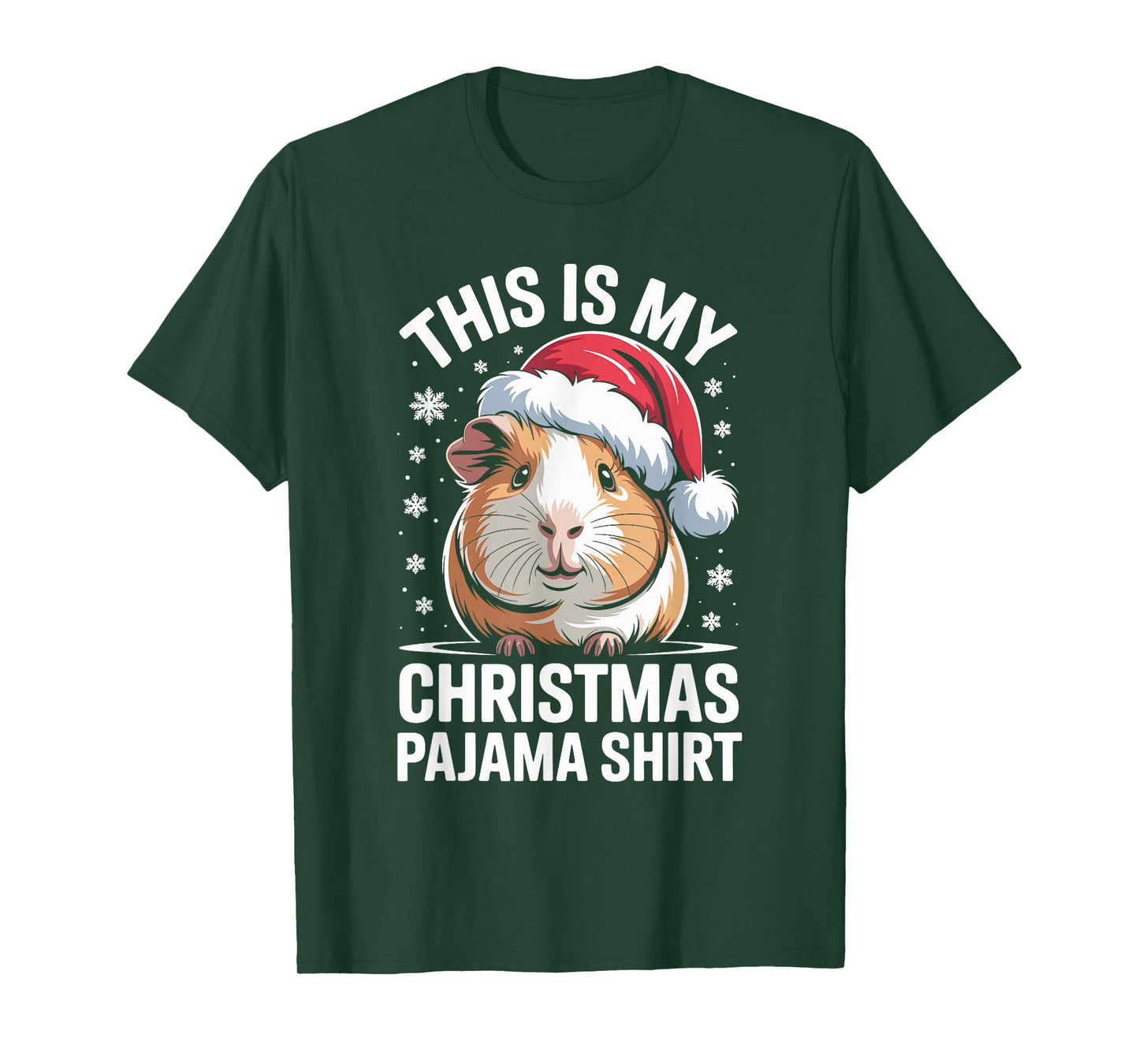 Funny Guinea Pig Christmas Santa Hat Xmas for Men Women T-Shirt