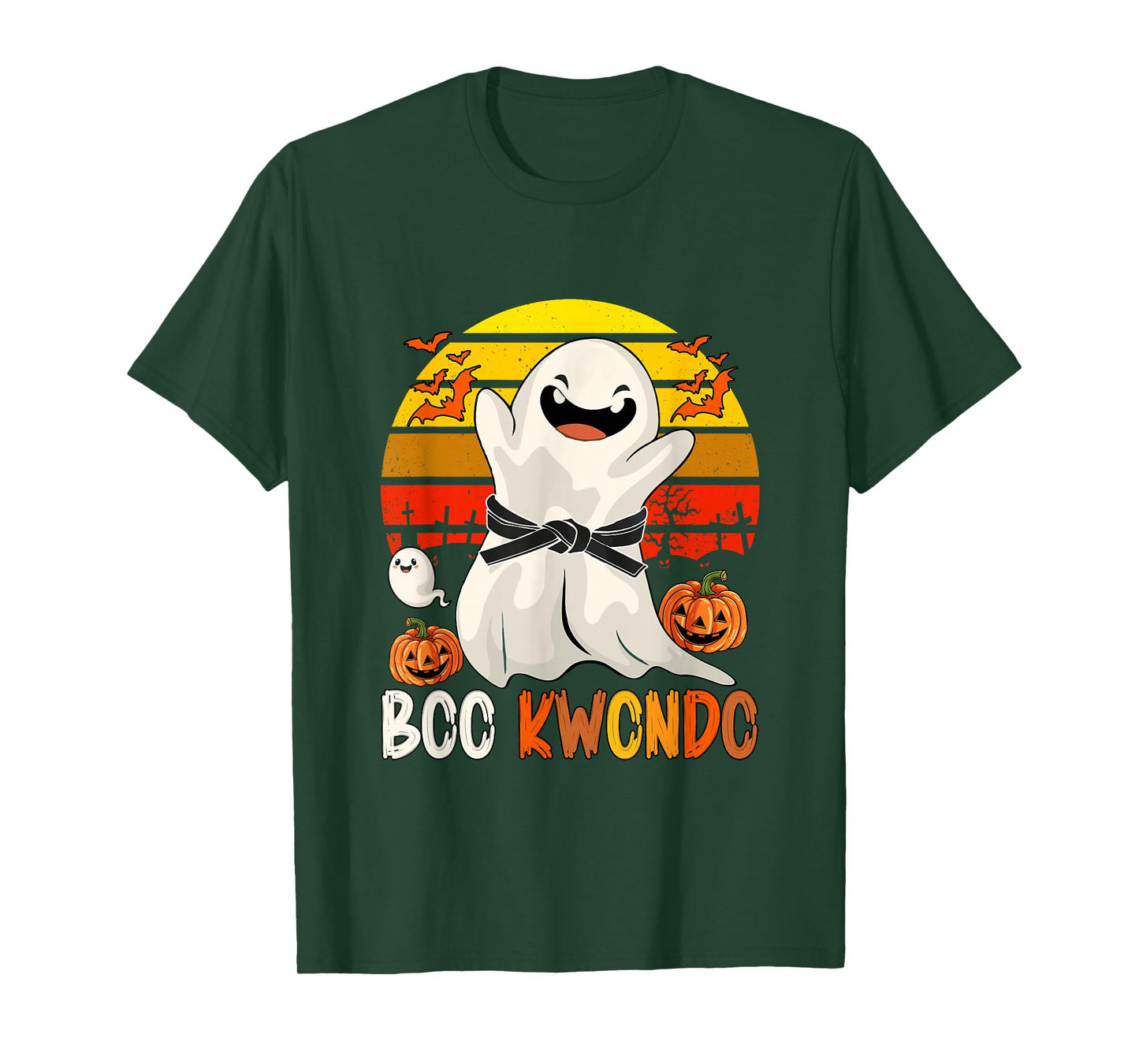 Vintage Boo Taekwondo Halloween Ghost Costume Martial Arts T-Shirt