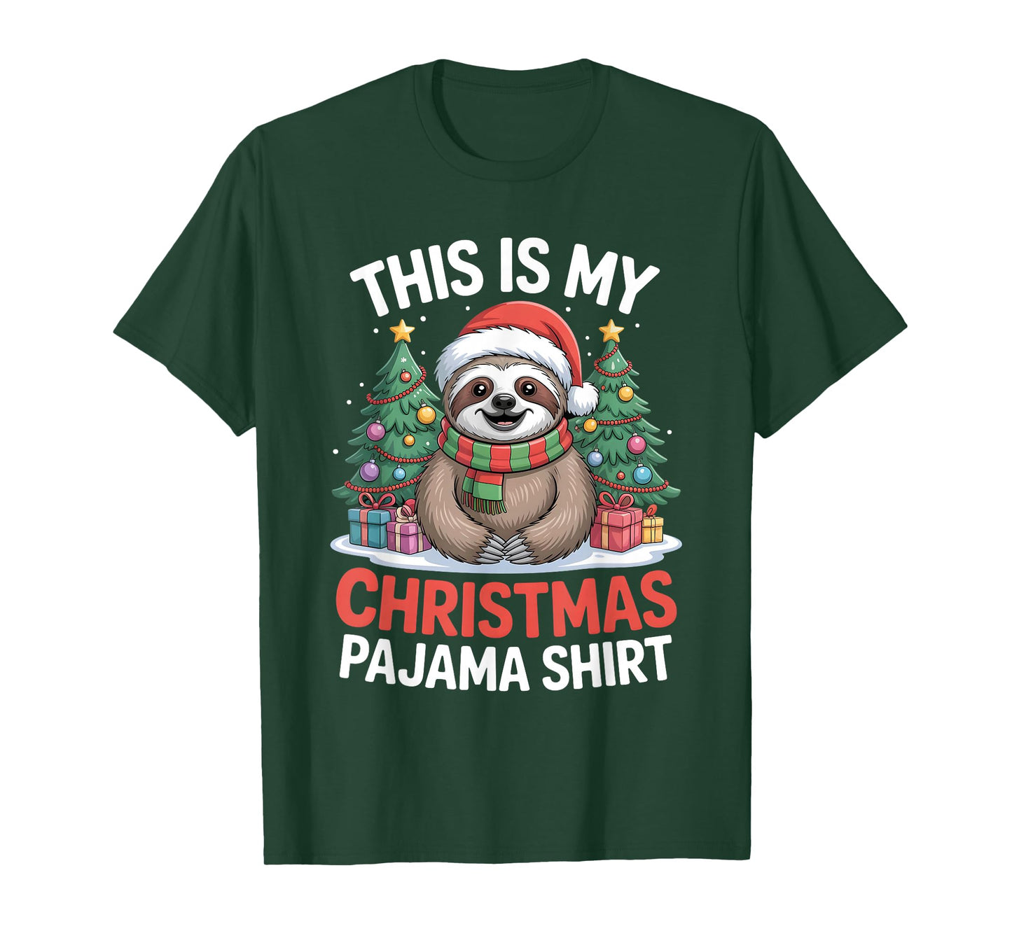 Sloth This is My Christmas Pajama T-Shirt