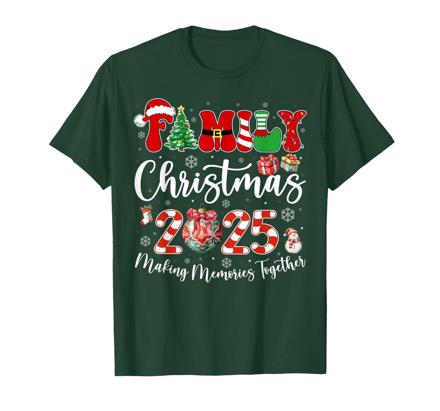 Family Christmas 2025 Santa Elf Squad Matching Group Outfit T-Shirt