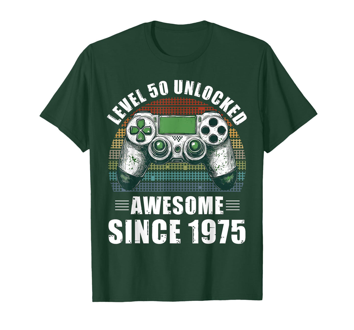 Level 50 Unlocked Video Gamer 50 Birthday Awesome Since 1975 T-Shirt