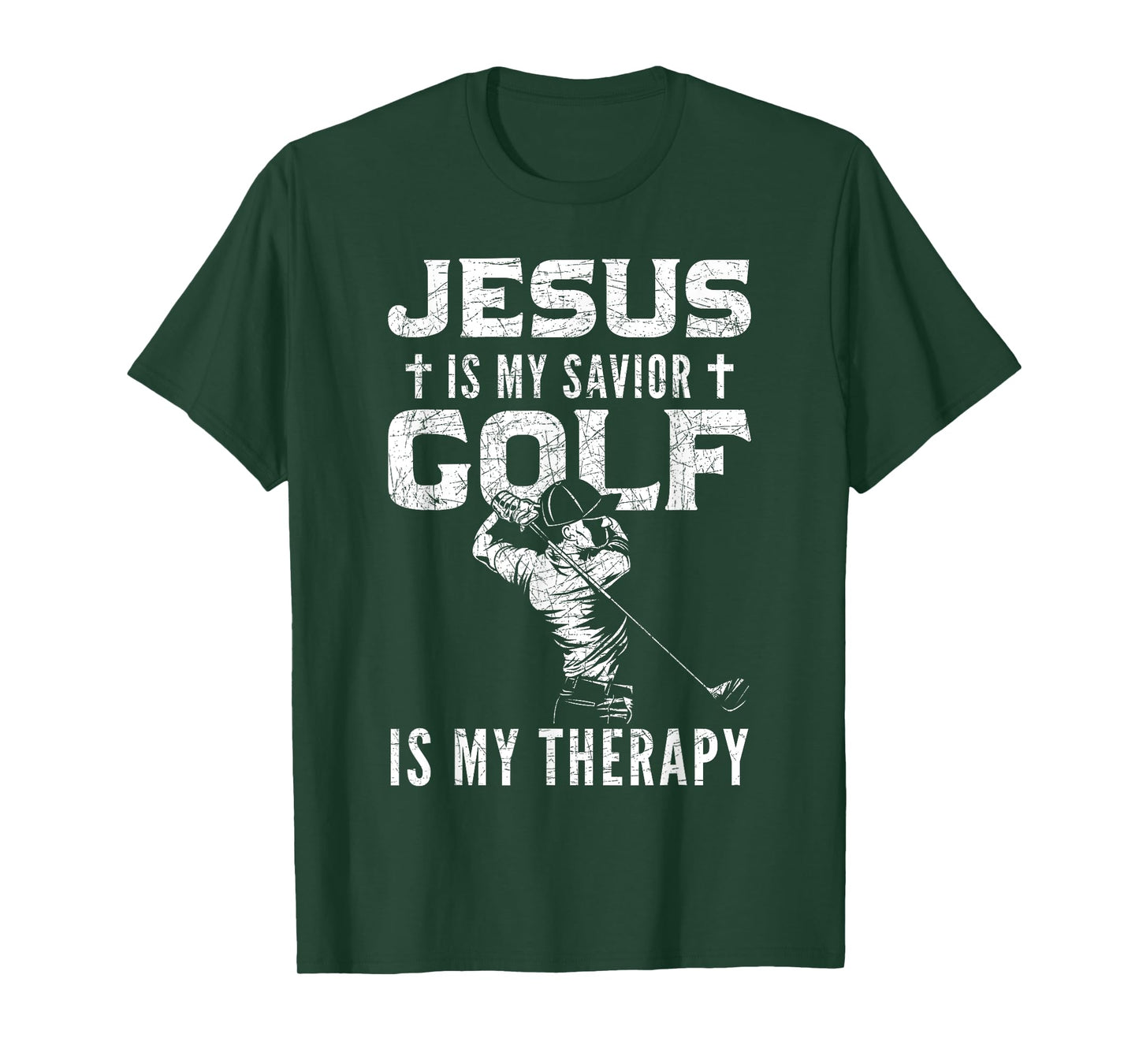 Golf Player Christian Sports Lover Gift Idea Jesus T-Shirt