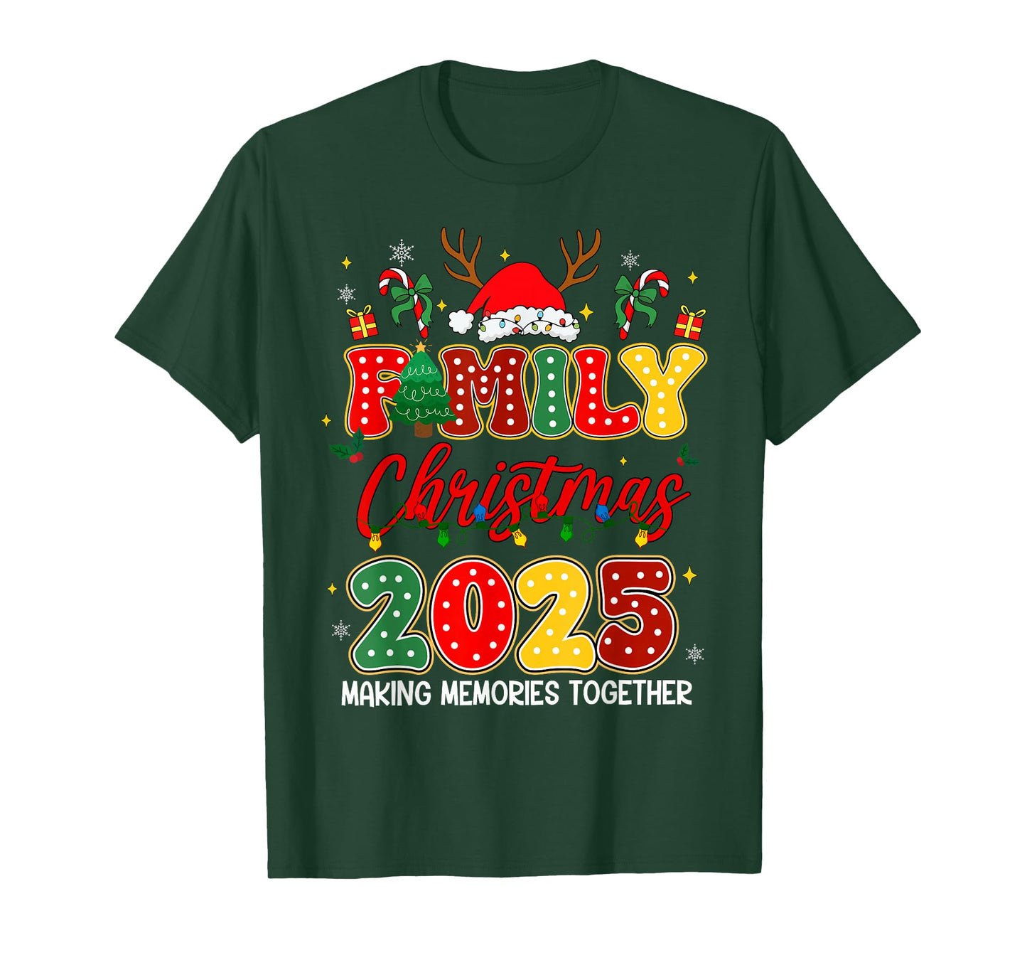 Family Christmas 2025 Matching Outfit Xmas Squad Santa T-Shirt