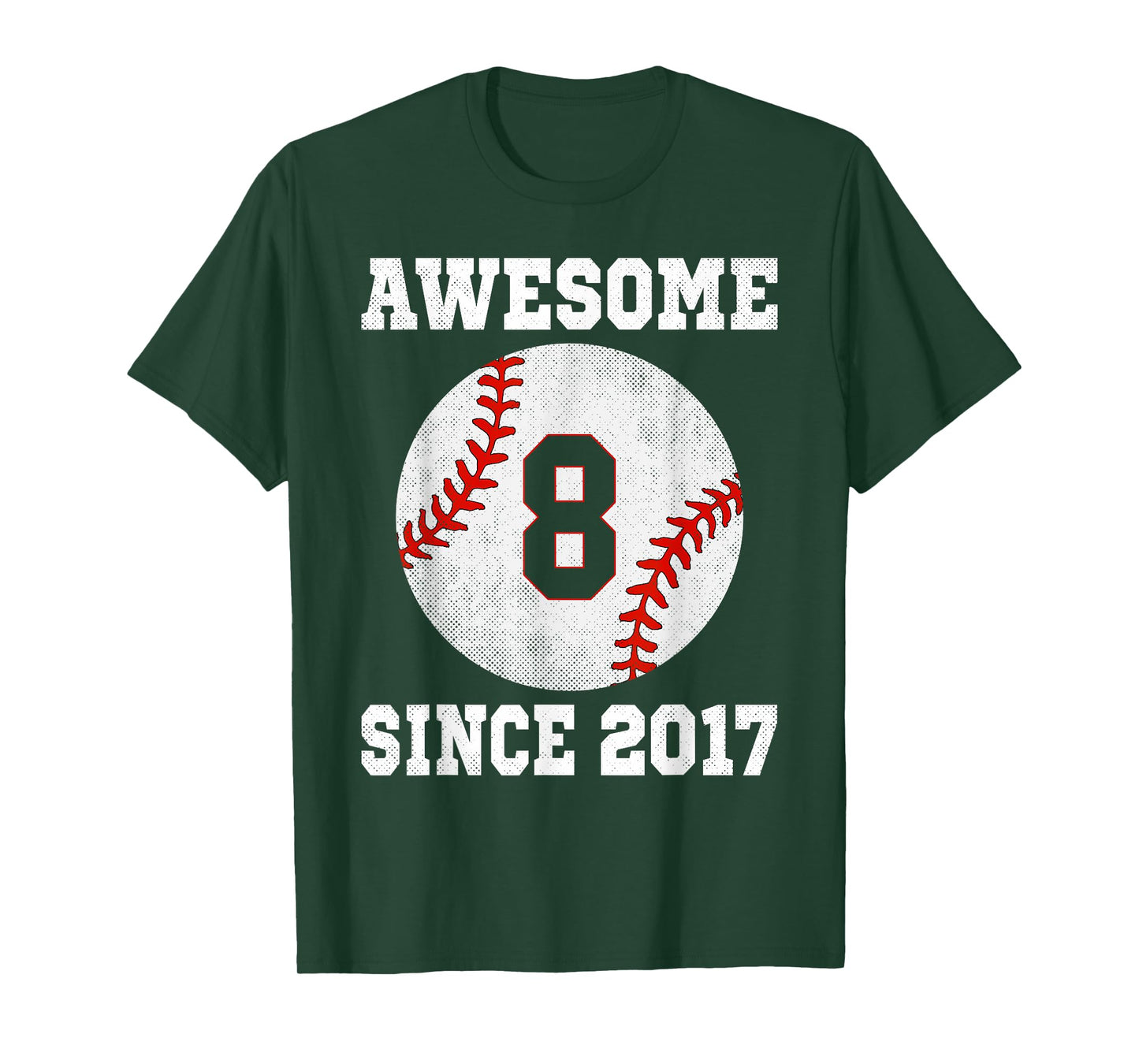8th Birthday Baseball Player 8 Years Old Vintage Sports T-Shirt