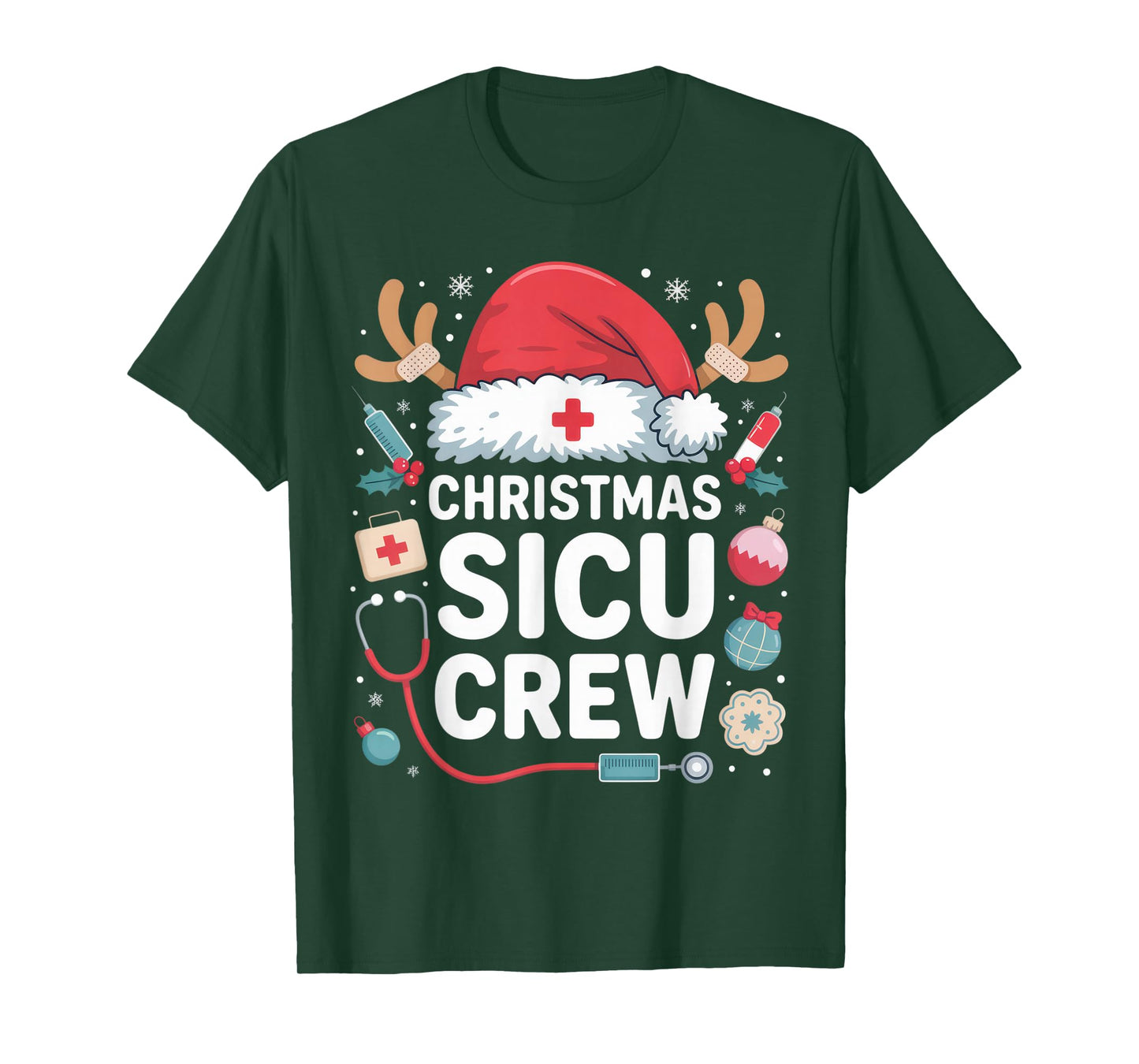 Christmas SICU Crew Holiday Nurse Medical Team T-Shirt