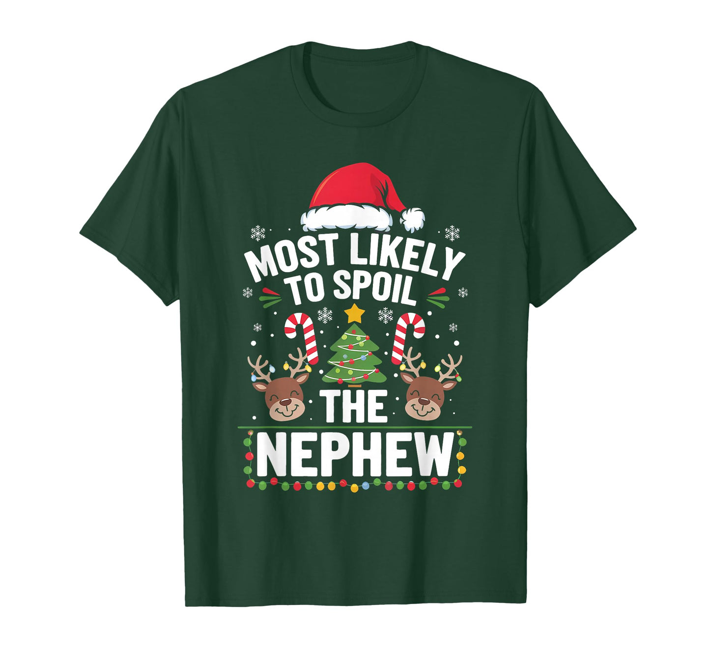 Most Likely to Spoil The Nephew Christmas Party Funny T-Shirt