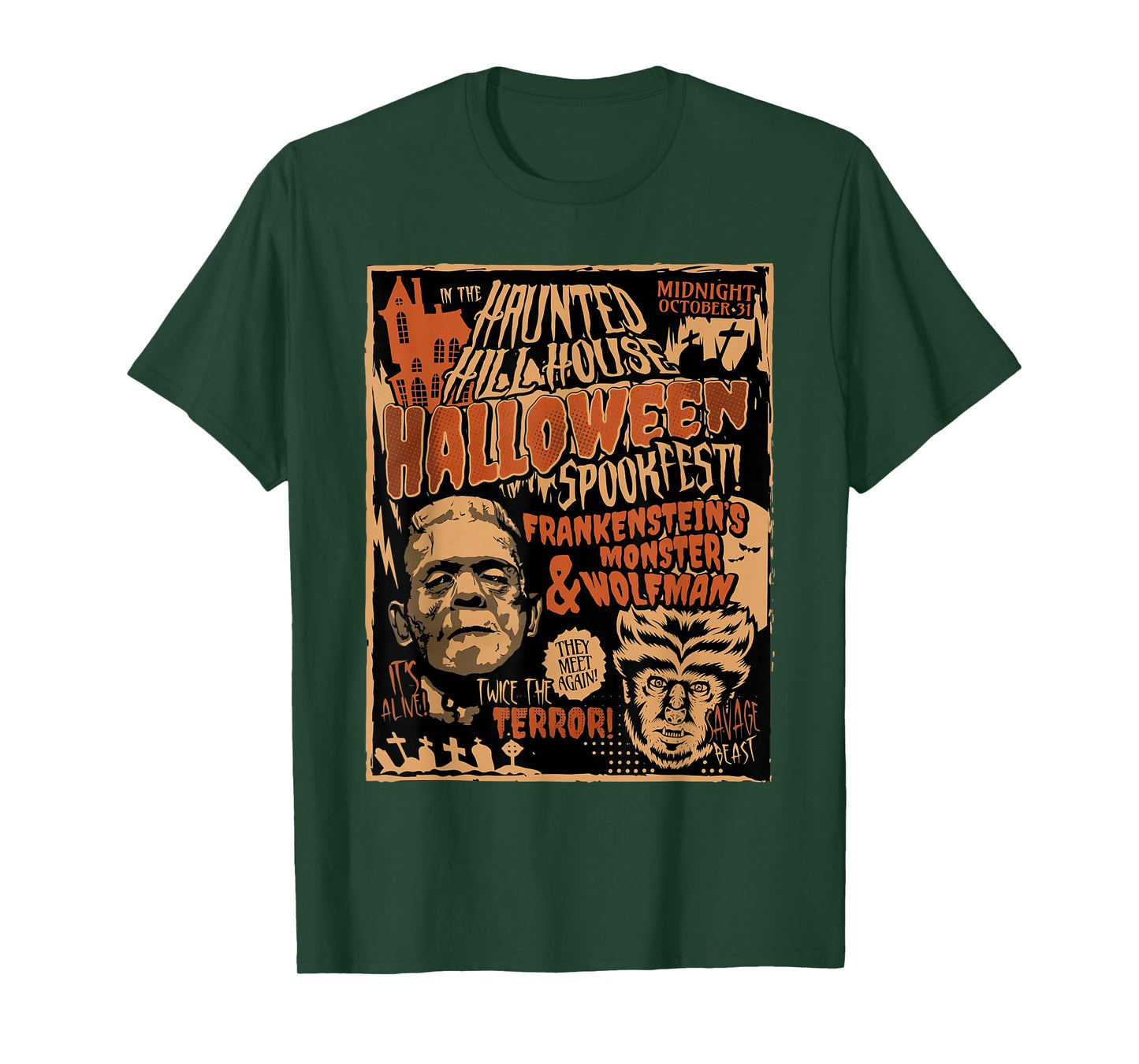 Retro Punk Rock Frankenstein Monster Horror Movie Halloween T-Shirt