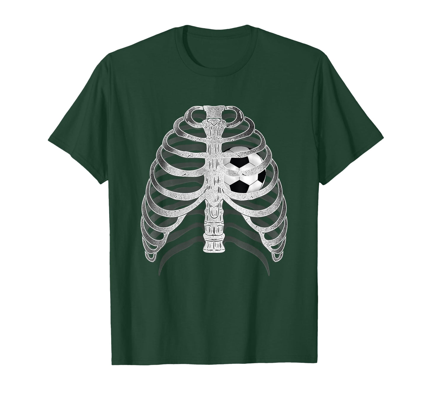 Skeleton X-ray Ribcage Soccer Ball Heart Halloween T-shirt T-Shirt