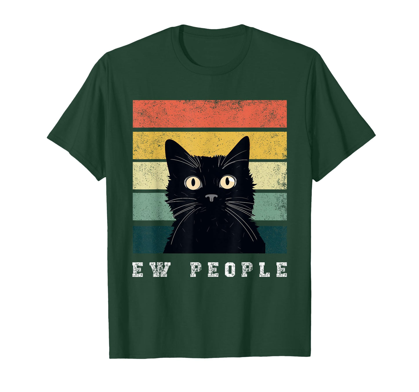 Ew People Retro Funny Cat gifts Men Women T-Shirt