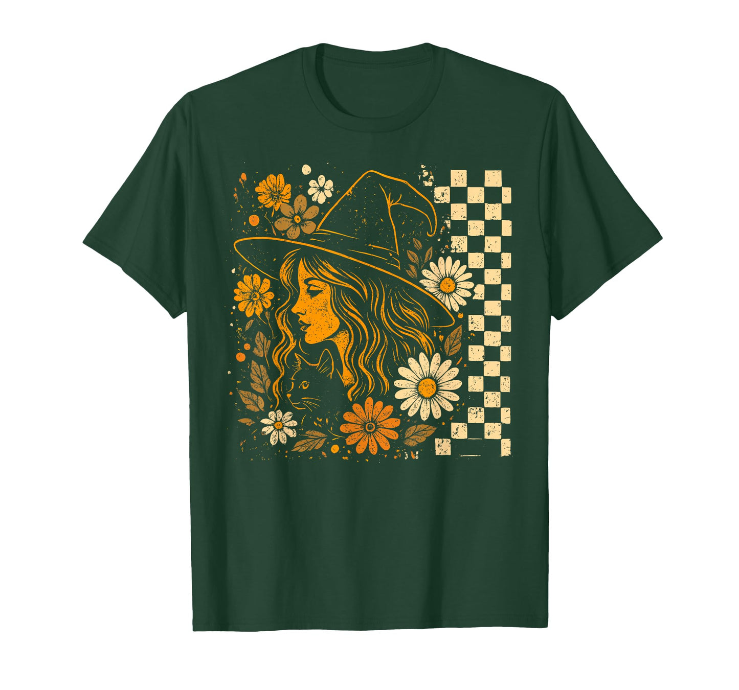 Floral Boho Halloween Witch T-Shirt