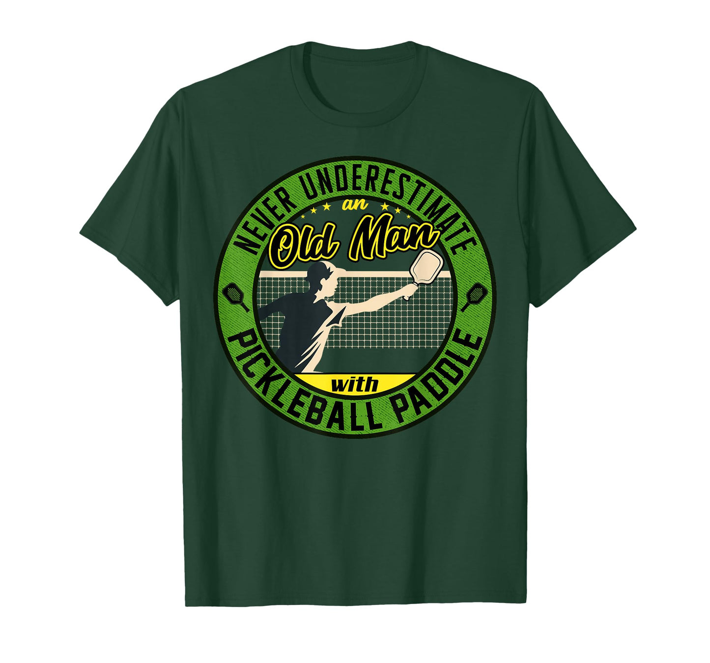 Funny pickleball sayings design Retro Paddle Court T-Shirt